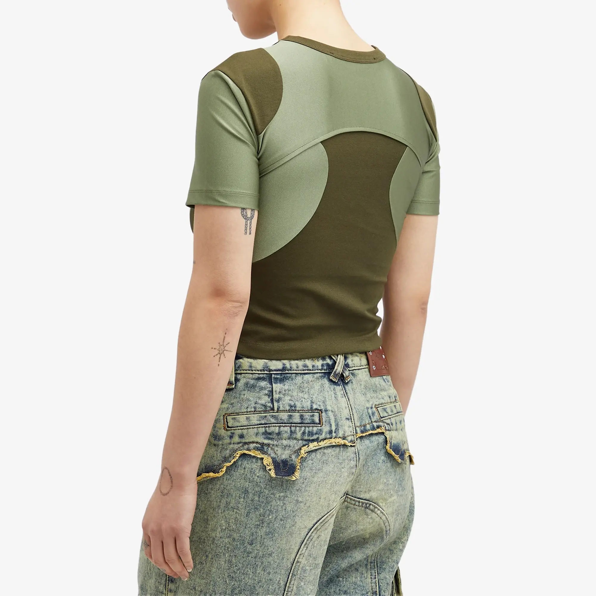 Andersson Bell Women's Cut-Out Racing T-Shirt Khaki