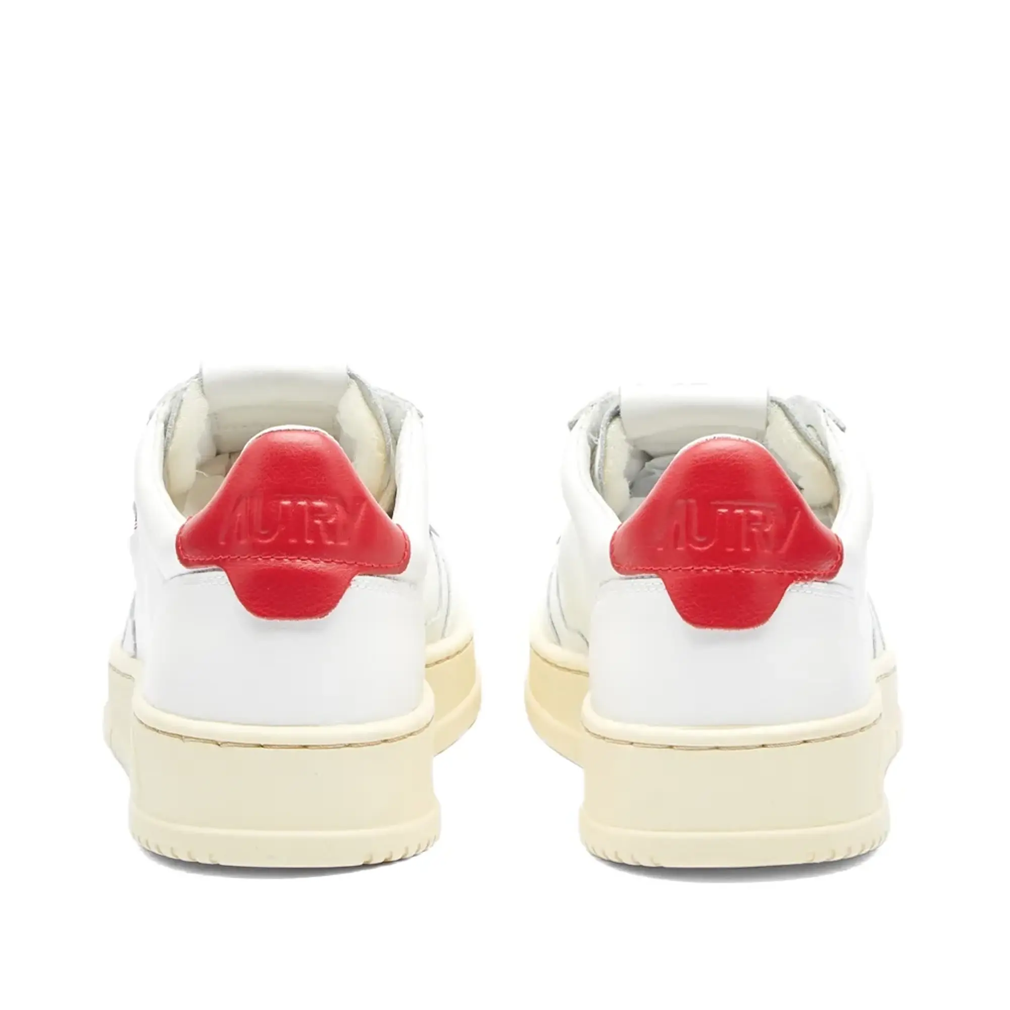 Autry Men's 01 Low Leather Sneaker White/Red