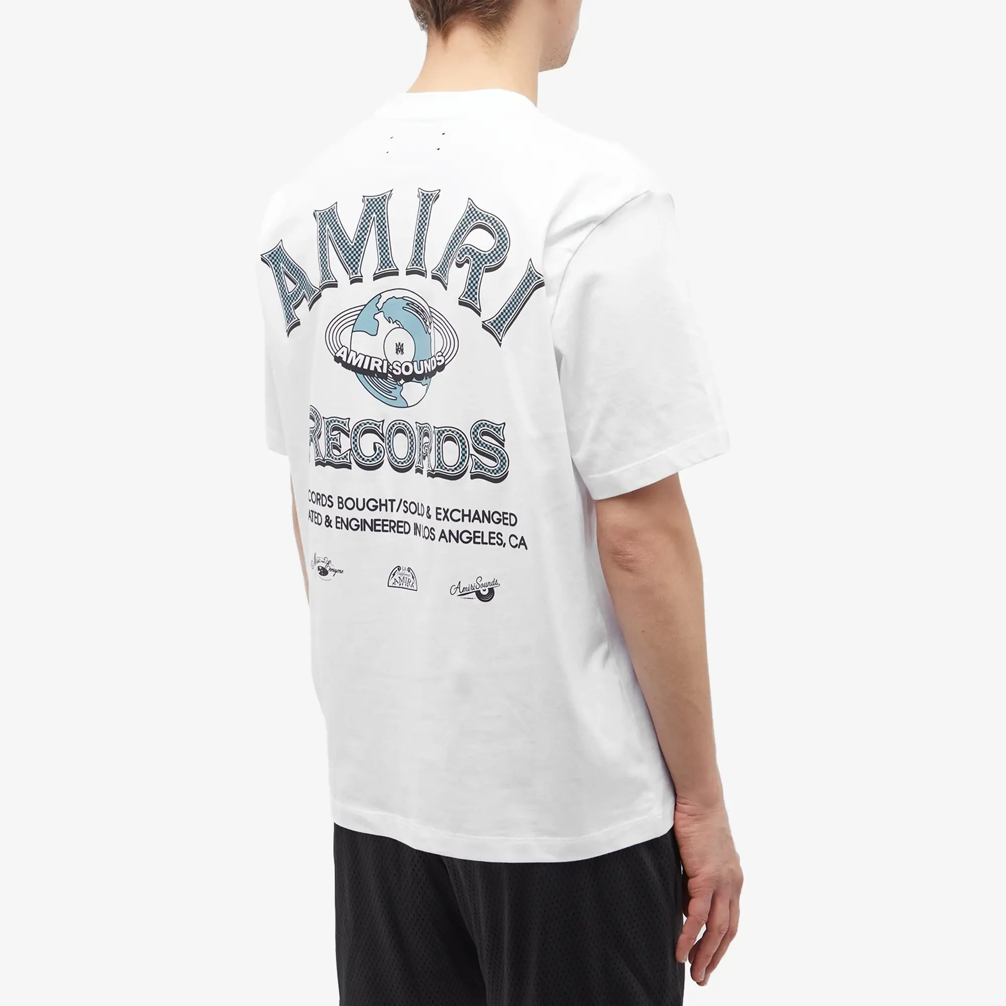 AMIRI Men's Global Records T-Shirt White | AW23MJG003-WHT