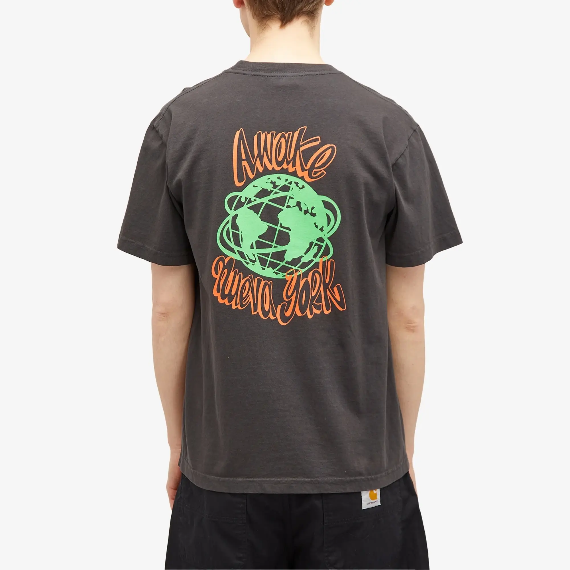 T-Shirt Awake Ny Crawford T-Shirt Washed Black Xxl