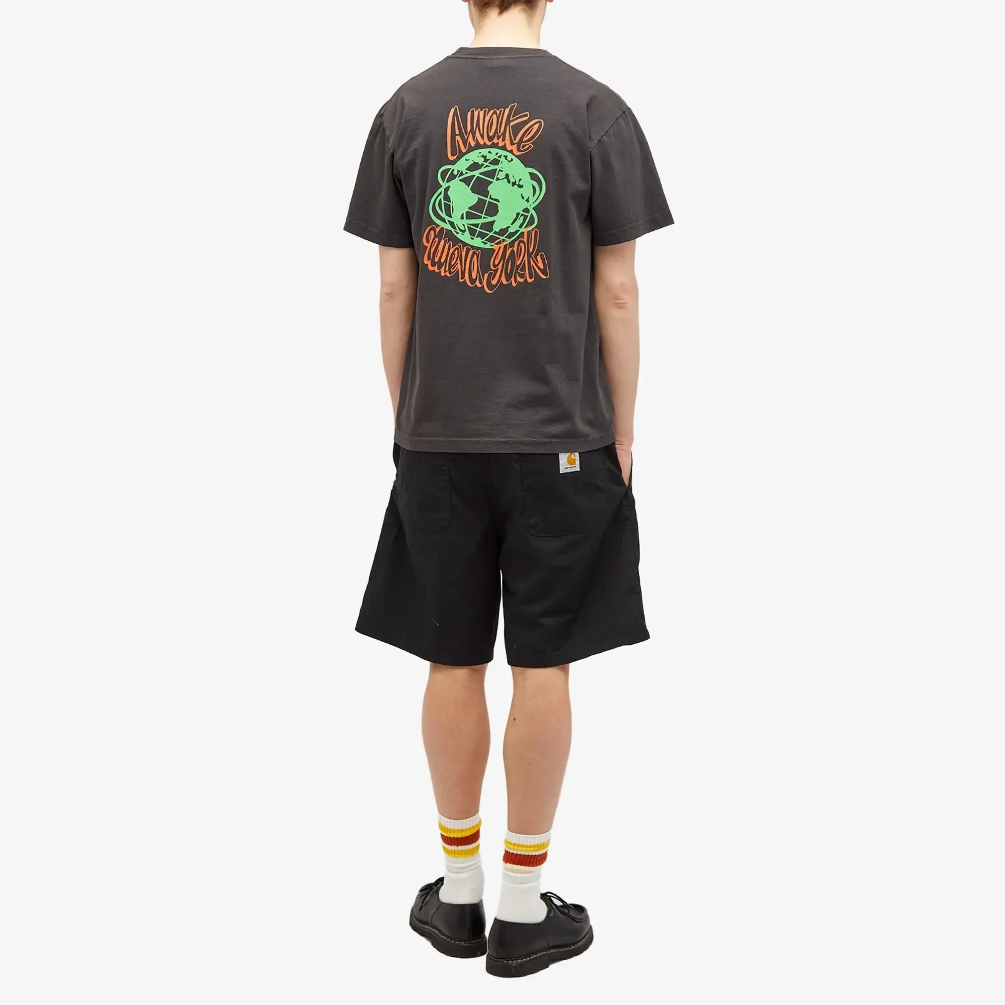 T-Shirt Awake Ny Crawford T-Shirt Washed Black Xxl