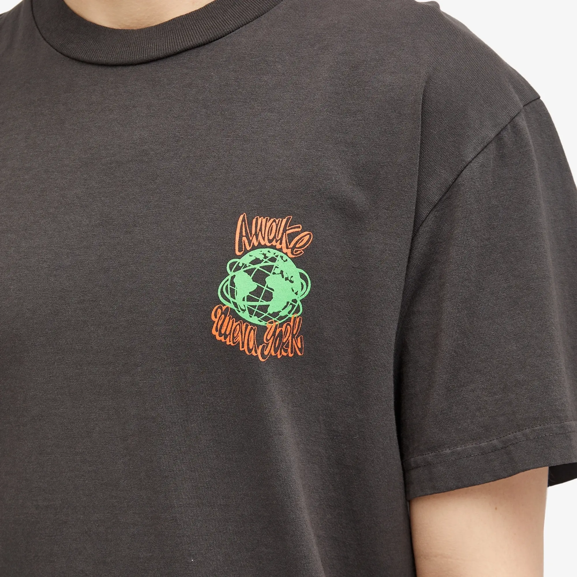 T-Shirt Awake Ny Crawford T-Shirt Washed Black Xxl