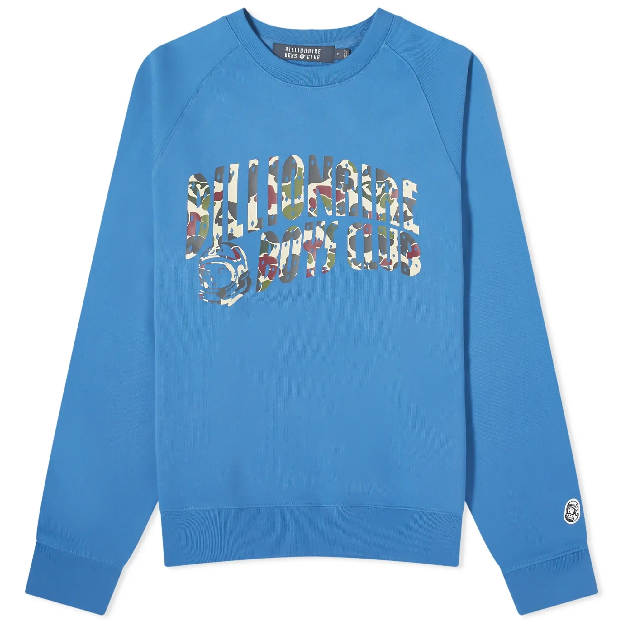Billionaire Boys Club Men's Duck Camo Arch Logo Crew Sweat Blue