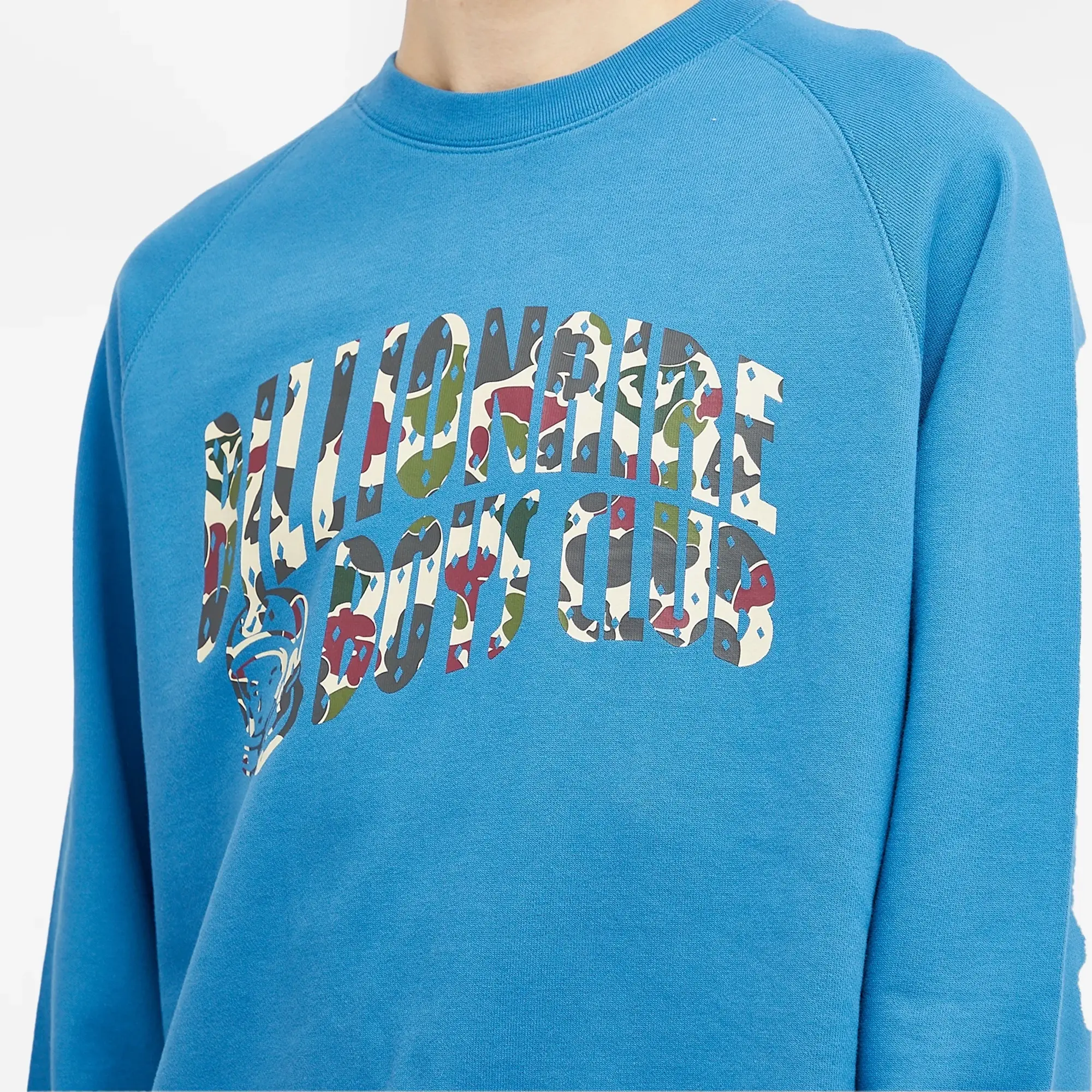 Billionaire Boys Club Men's Duck Camo Arch Logo Crew Sweat Blue