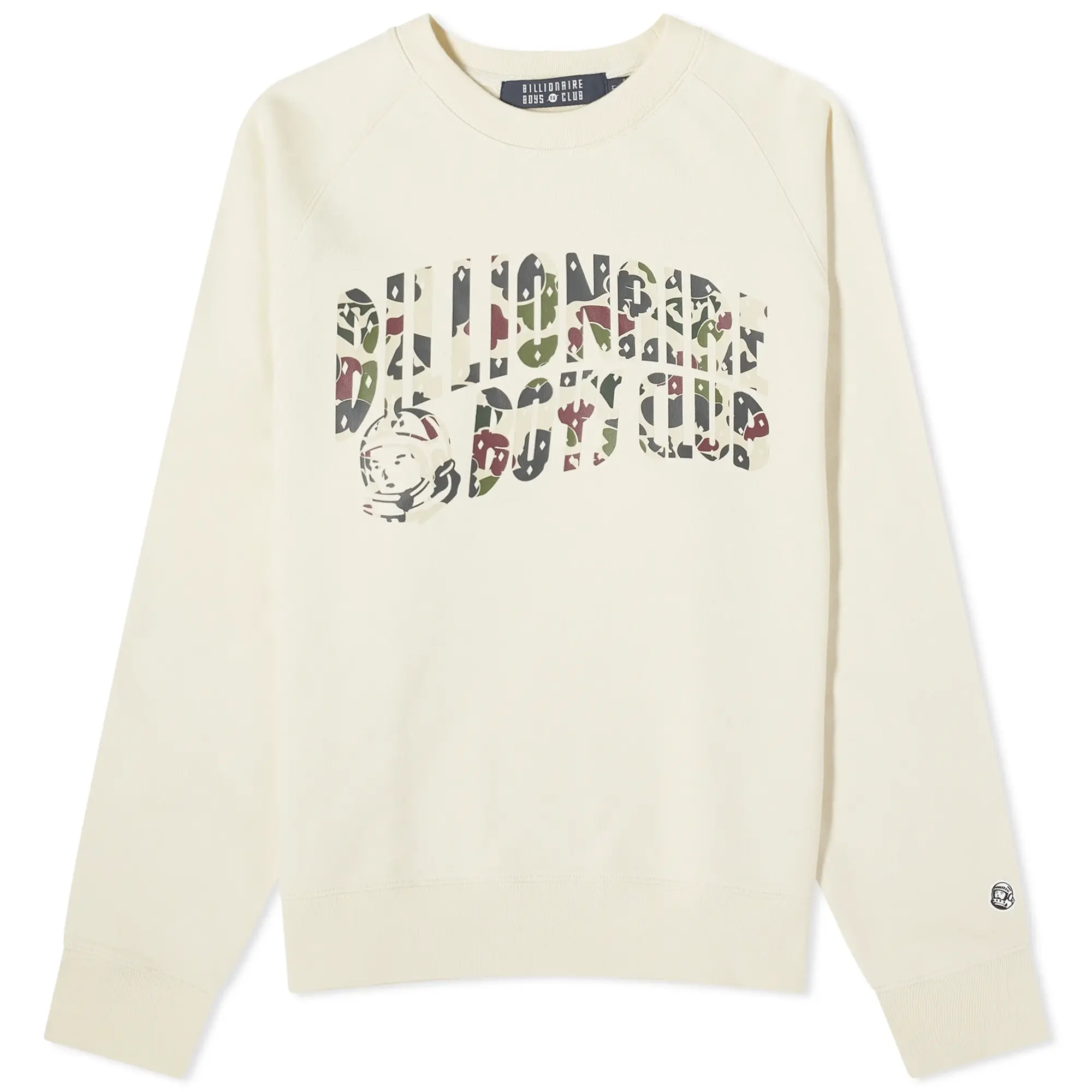 Billionaire Boys Club Men's Duck Camo Arch Logo Crew Sweat Cream