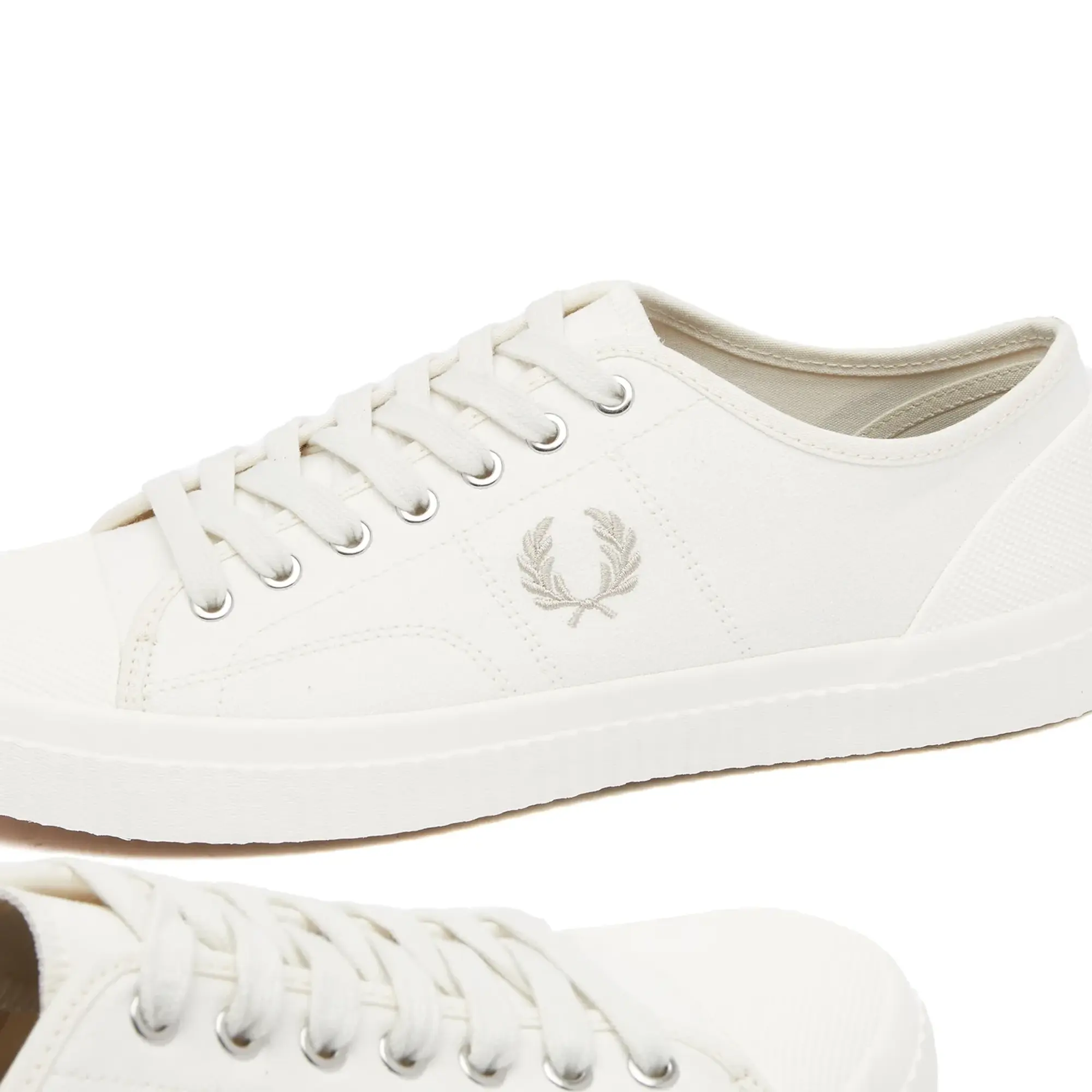 Fred Perry Hughes Low Canvas Trainer In White