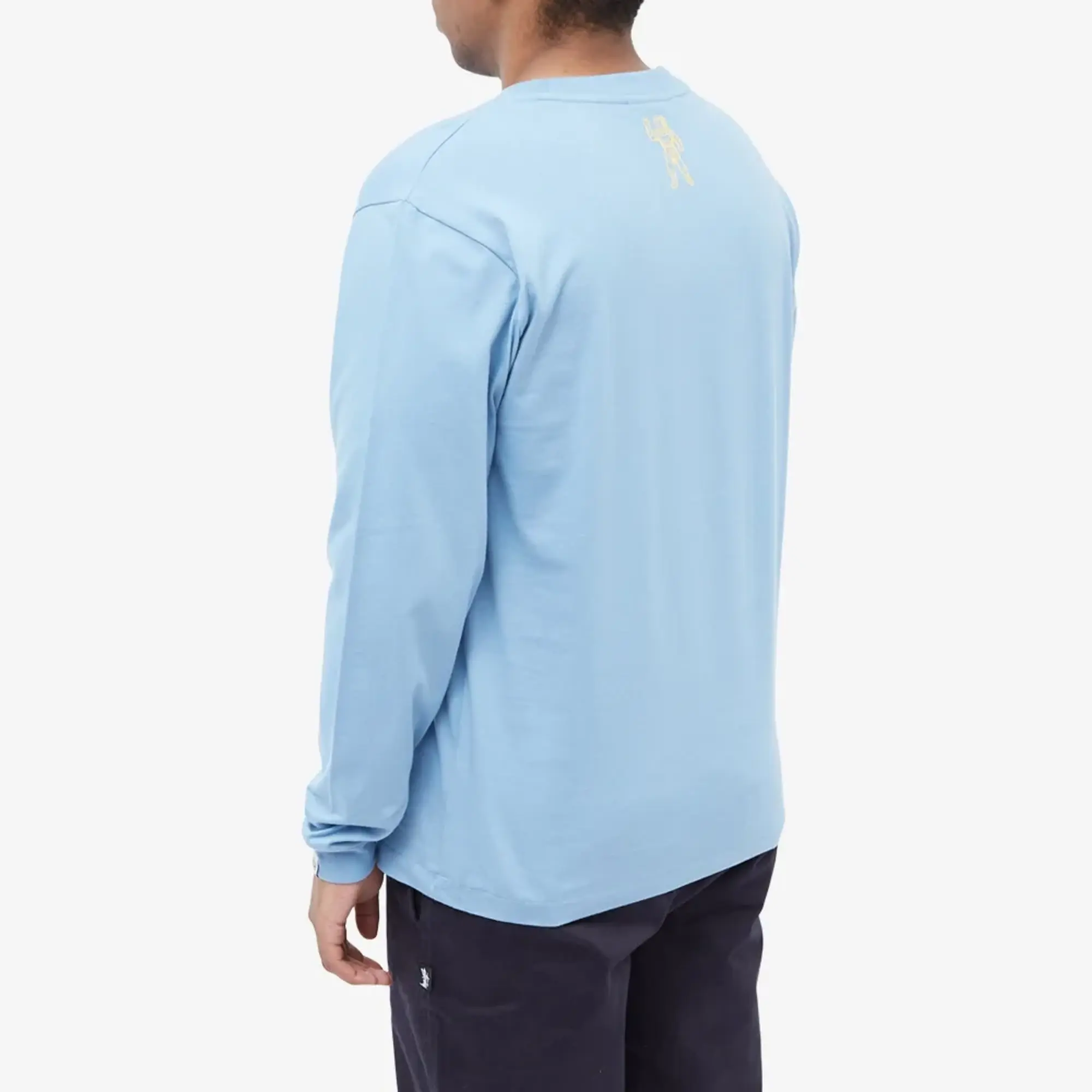 Billionaire Boys Club Men's Long Sleeve Small Arch Logo T-Shirt Powder Blue