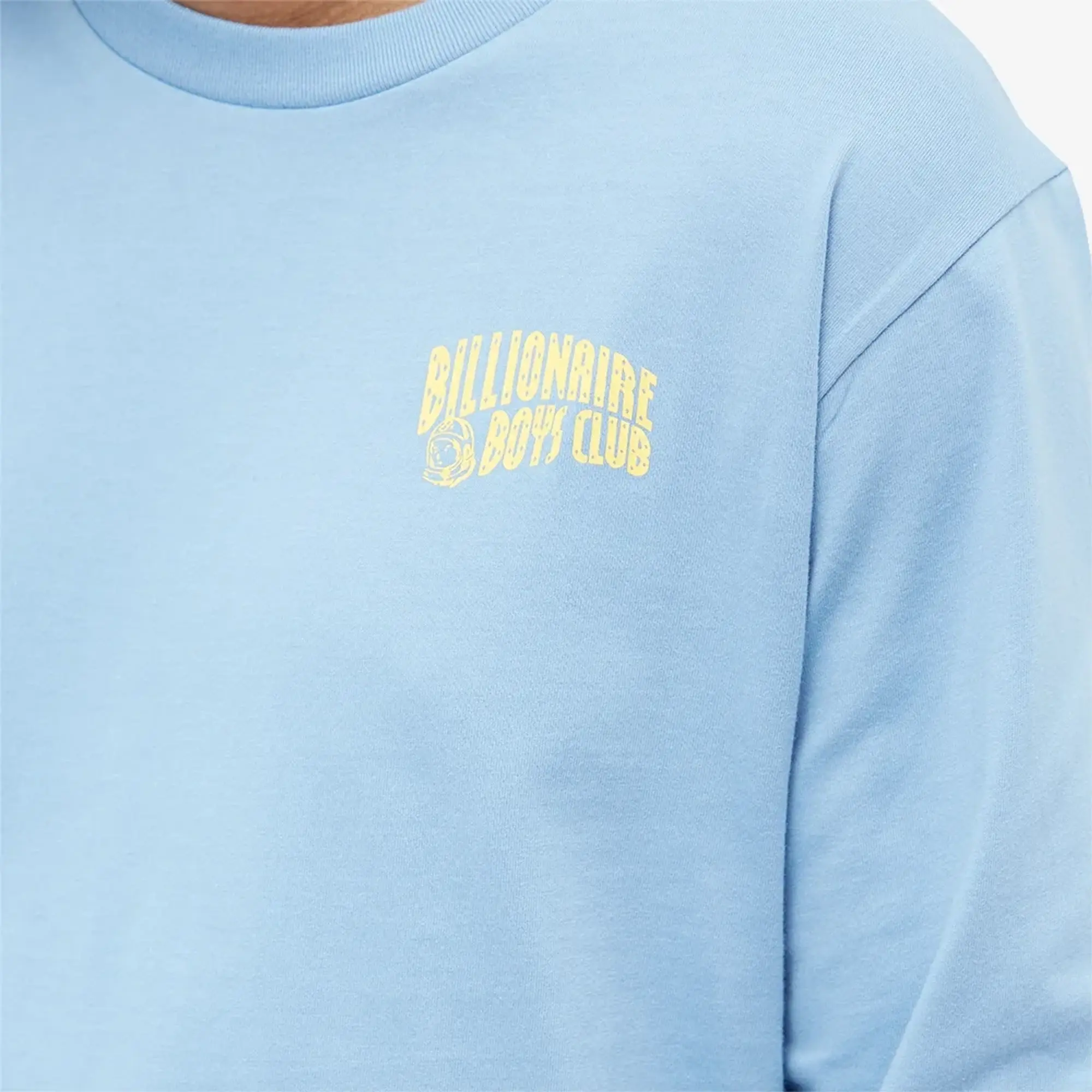 Billionaire Boys Club Men's Long Sleeve Small Arch Logo T-Shirt Powder Blue