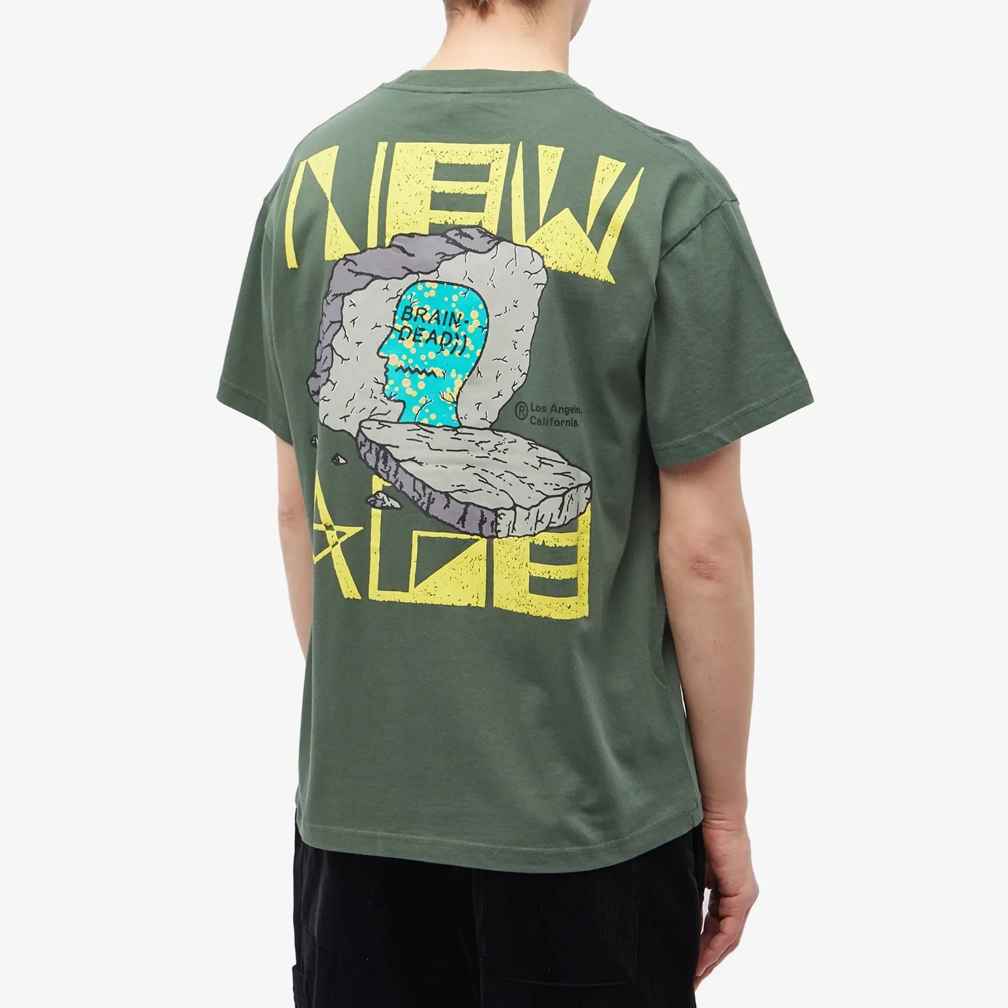 Brain Dead Men's New Age T-Shirt Green