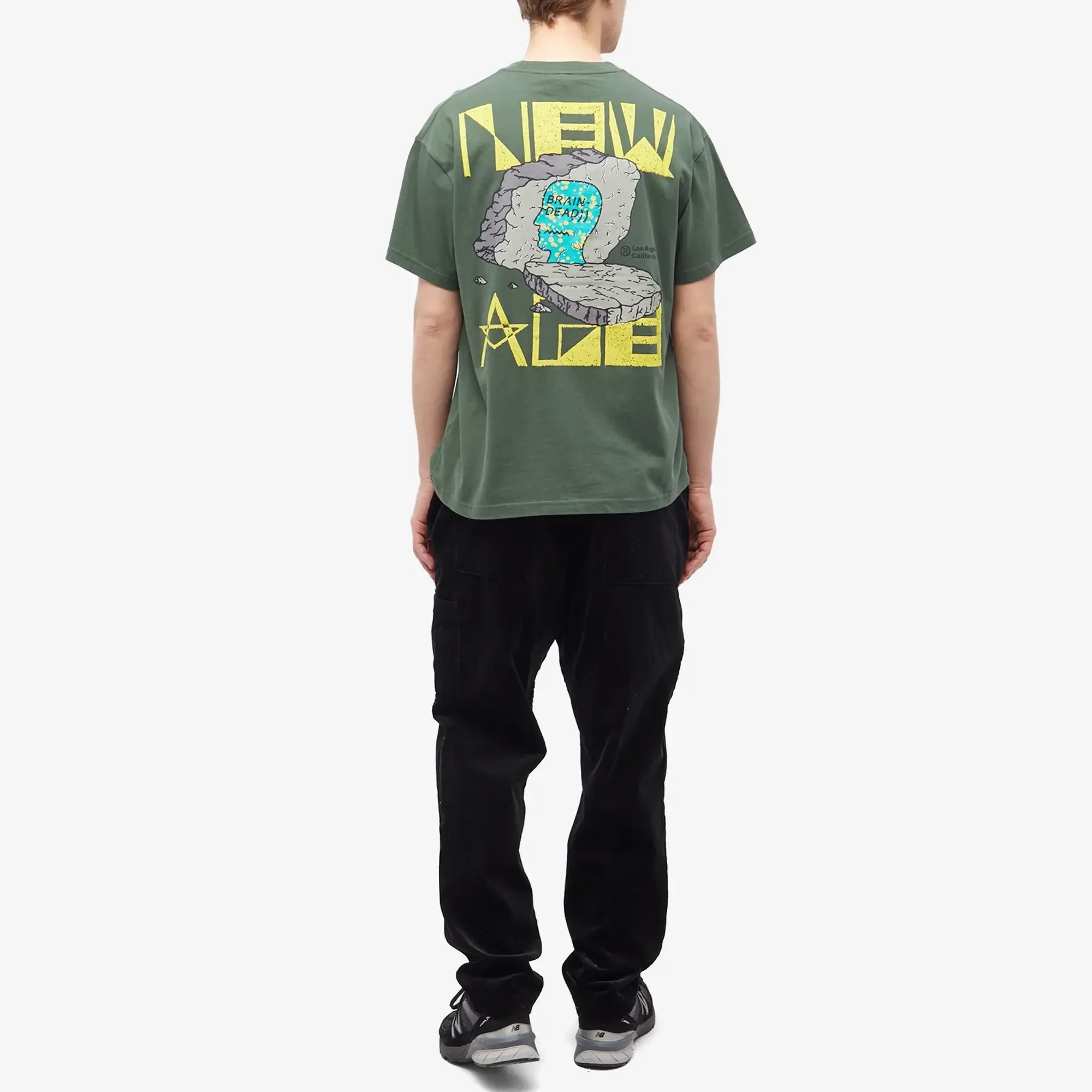 Brain Dead Men's New Age T-Shirt Green