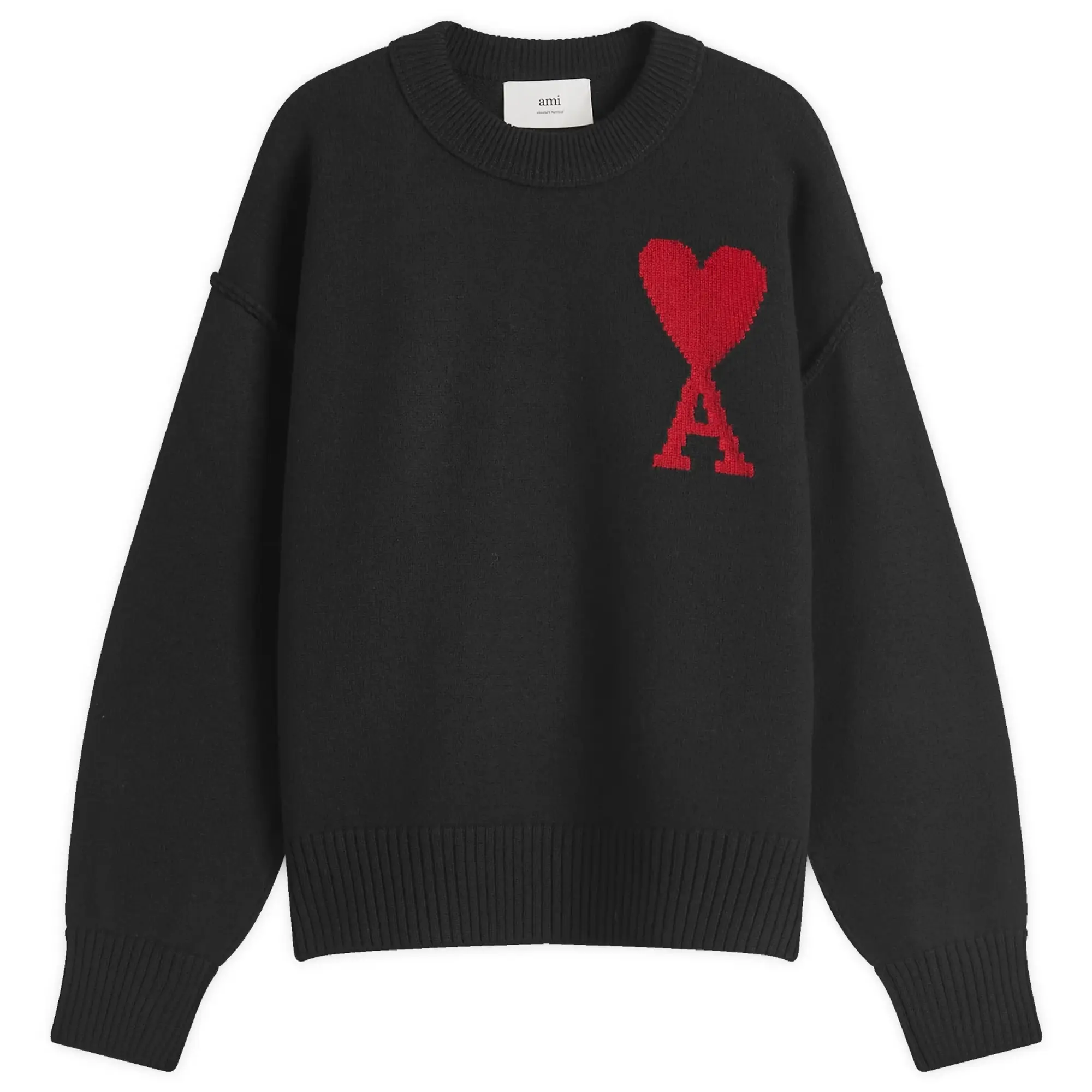 AMI Paris AMI ADC Large Crew Knit Sweater Black