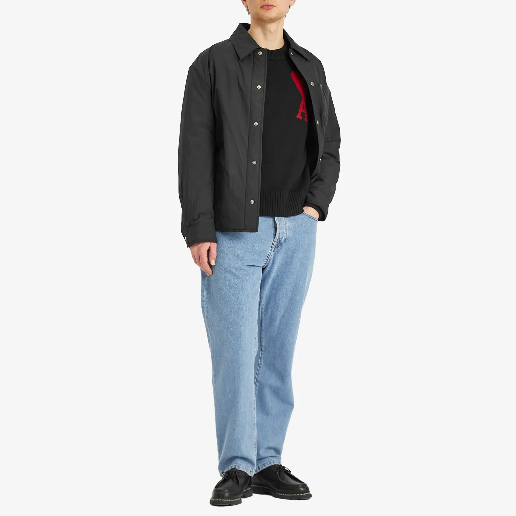 AMI Paris AMI ADC Large Crew Knit Sweater Black