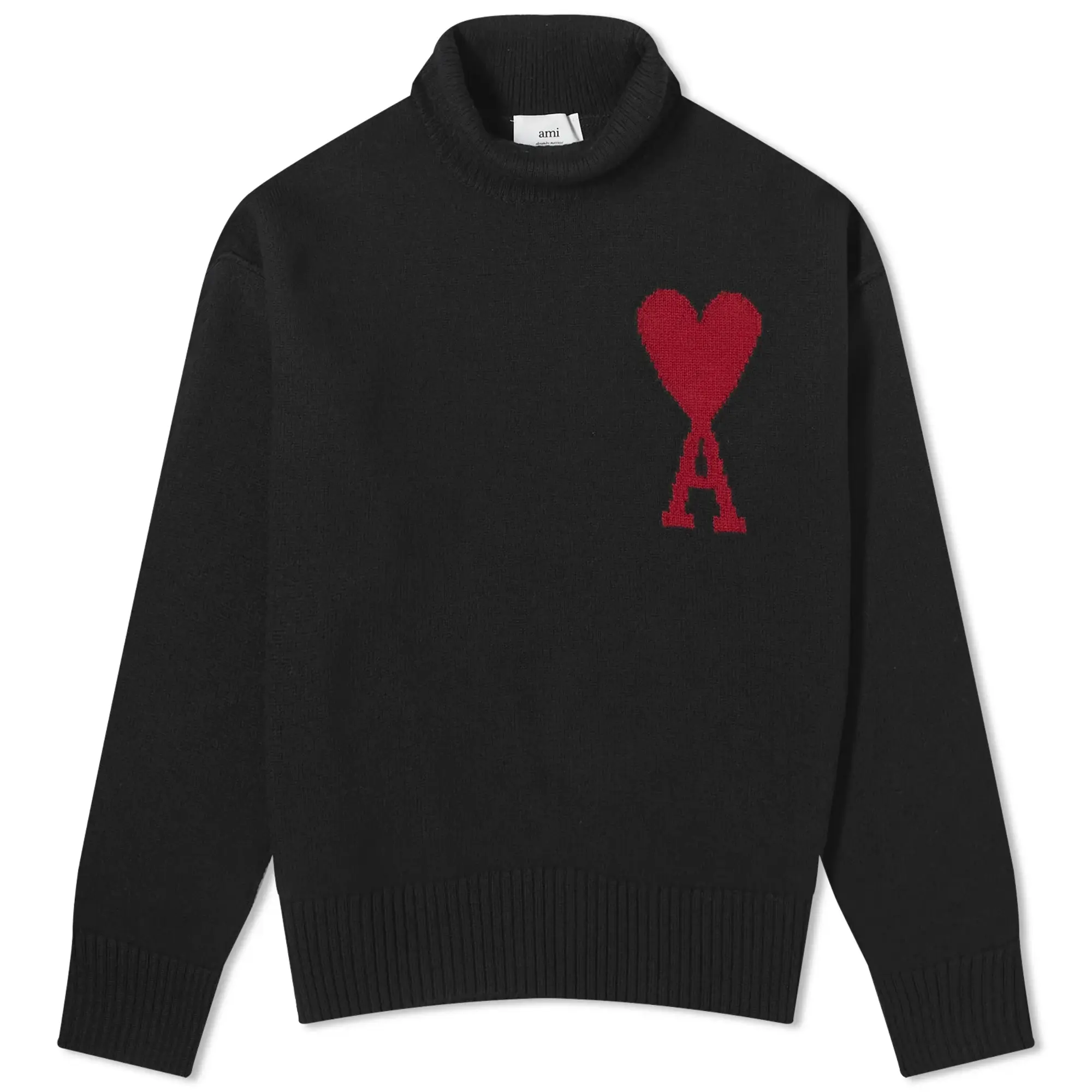 AMI Paris AMI ADC Large Funnel Knit Sweater Black