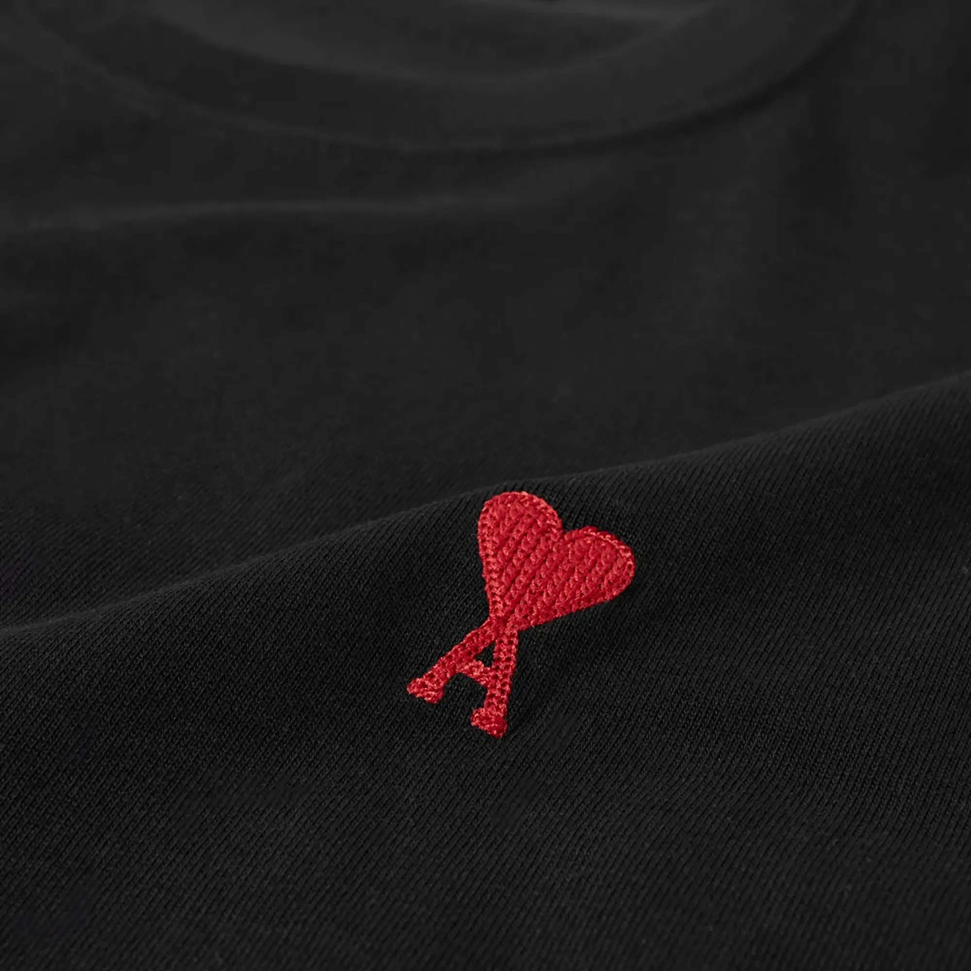 Ami Paris Ami De Coeur Tee Men Shortsleeves Black