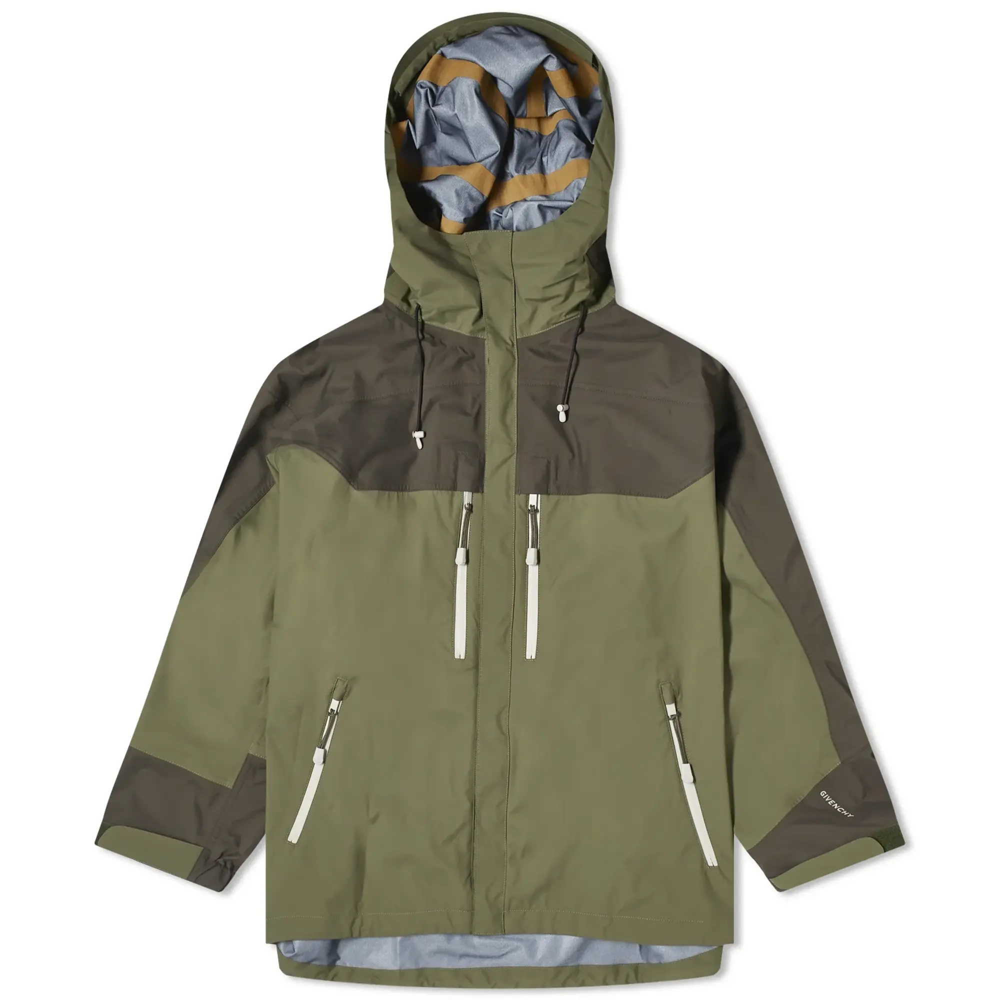 Givenchy Men's Two Tone Shell Jacket Olive Green