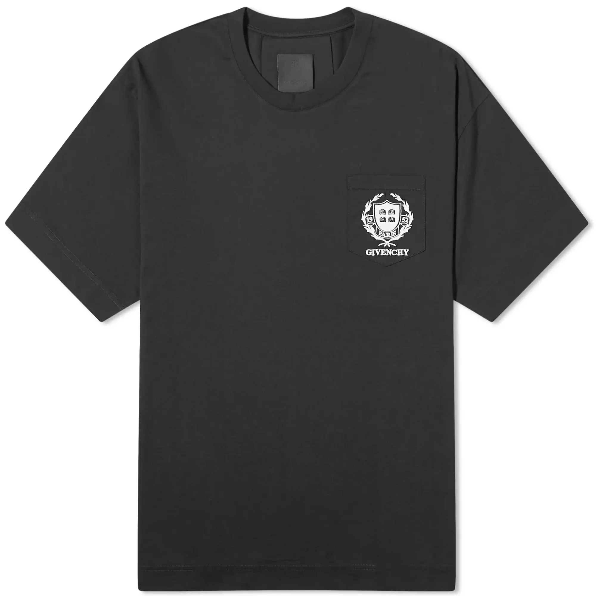 Givenchy Men's Crest Logo T-Shirt Black