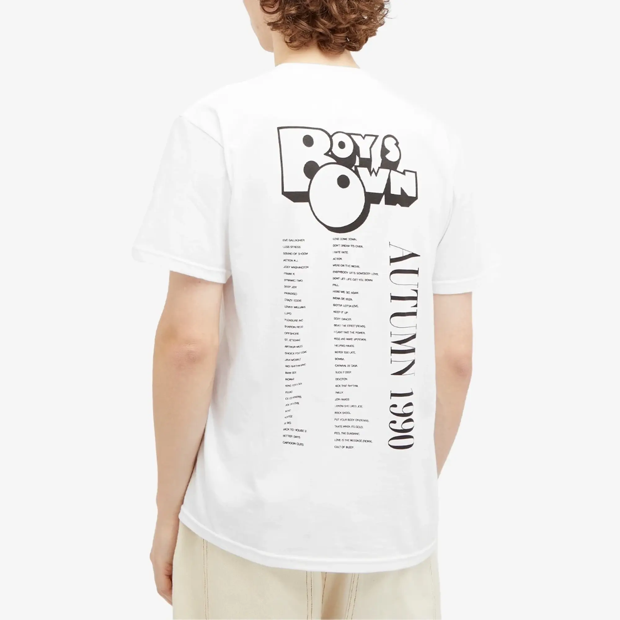 Boys Own Men's Autumn 1990 Playlist T-Shirt White