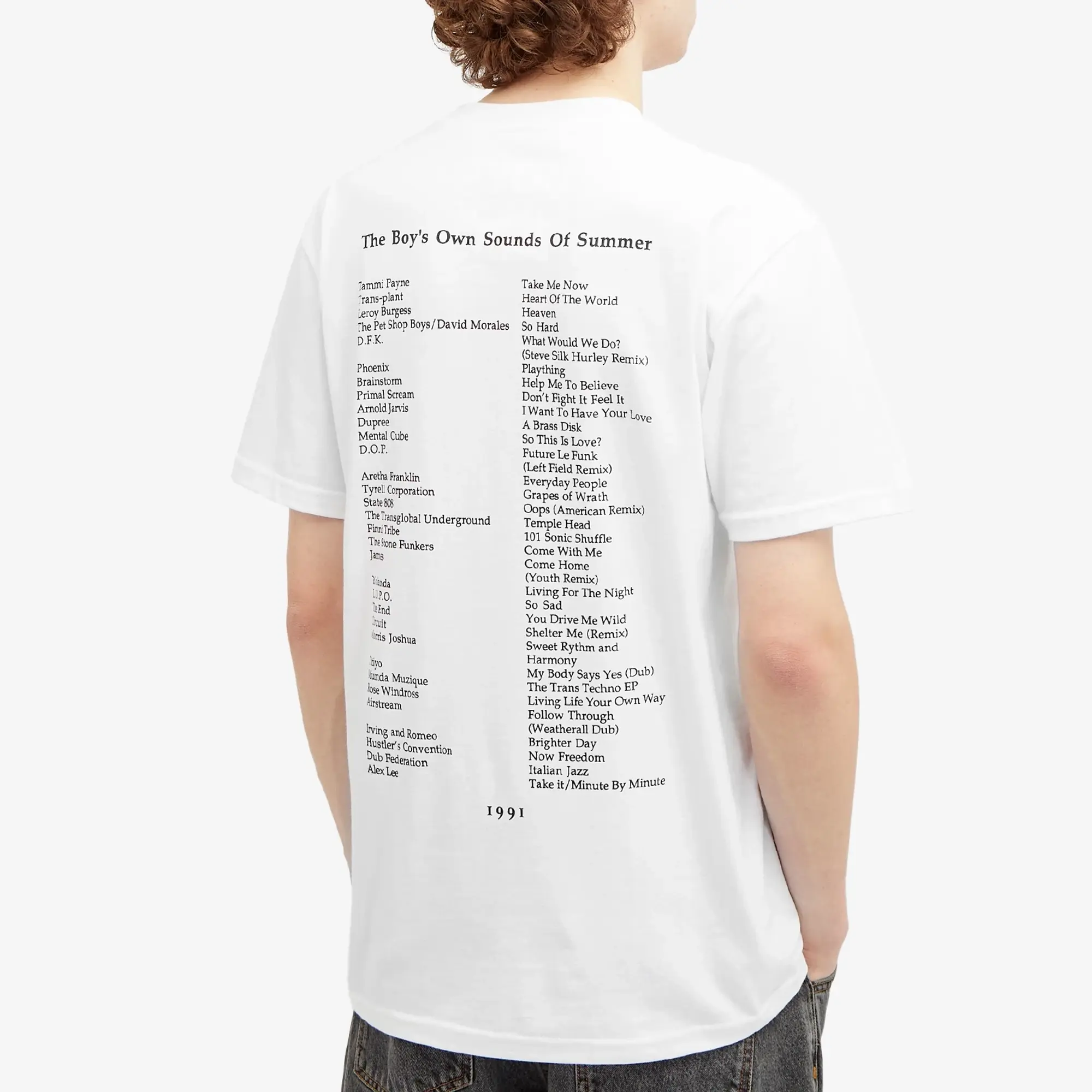 Boys Own Men's 1991 Boys Own Men's Chart T-Shirt White