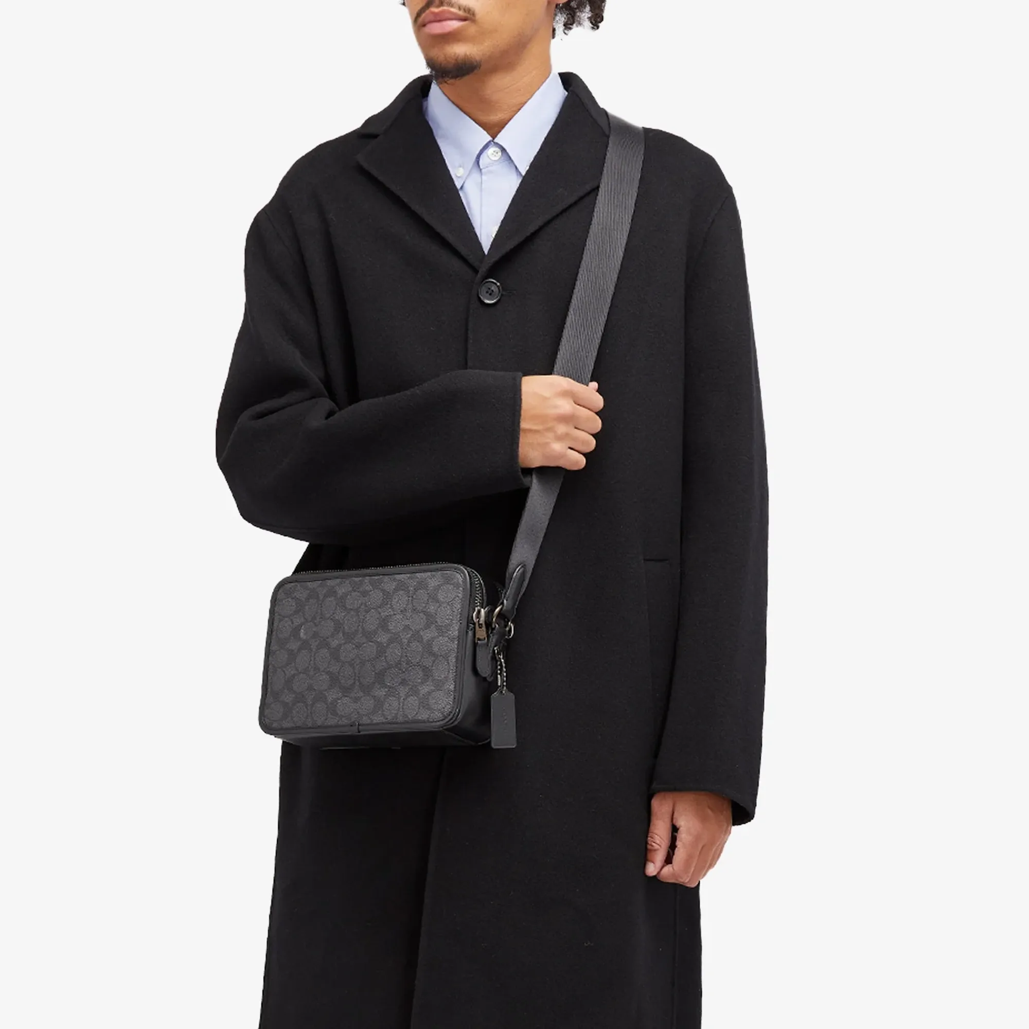 Coach Men's Signature Charter Cross-Body Bag Charcoal | C5341-JICHR ...