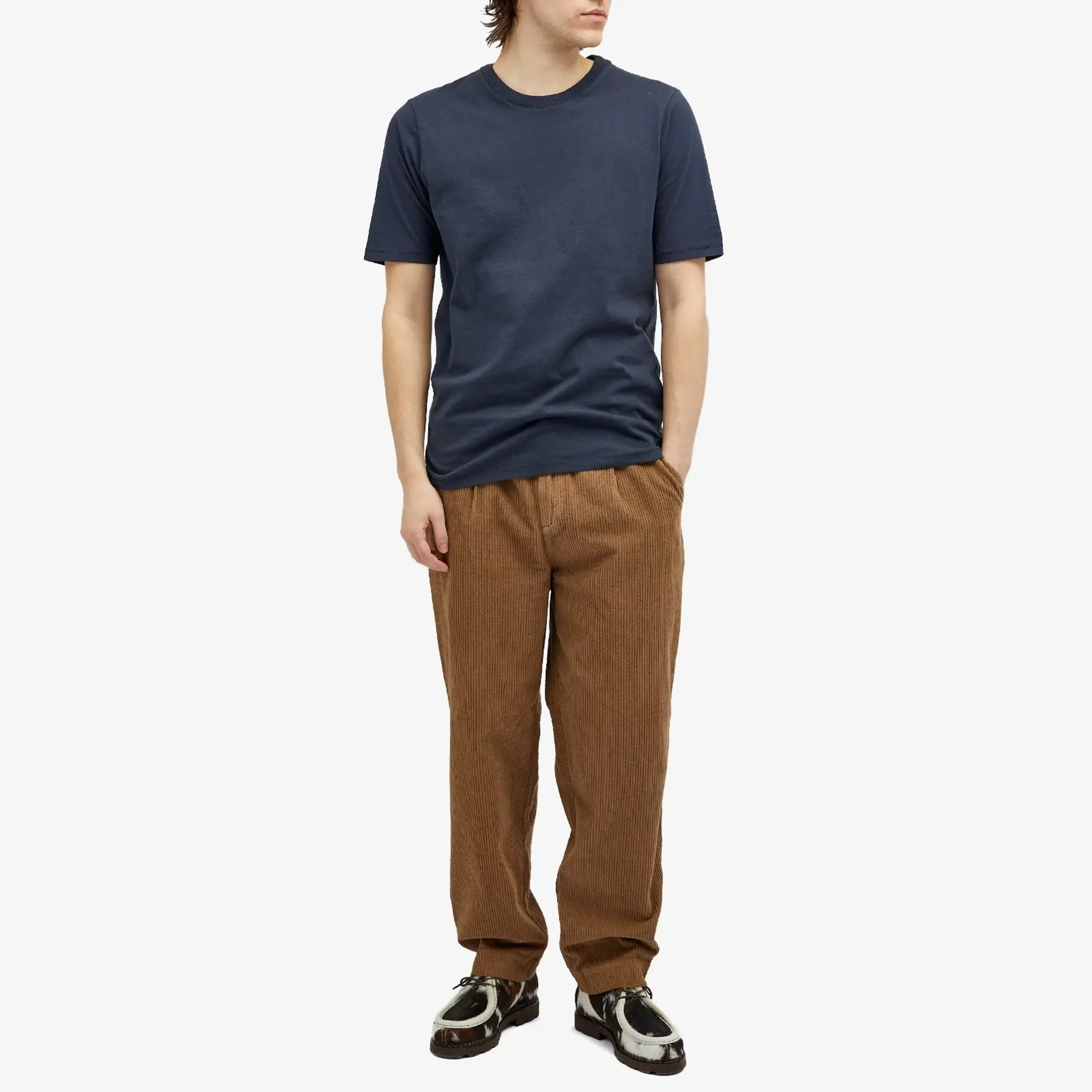 Folk Men's Contrast Sleeve T-Shirt Navy