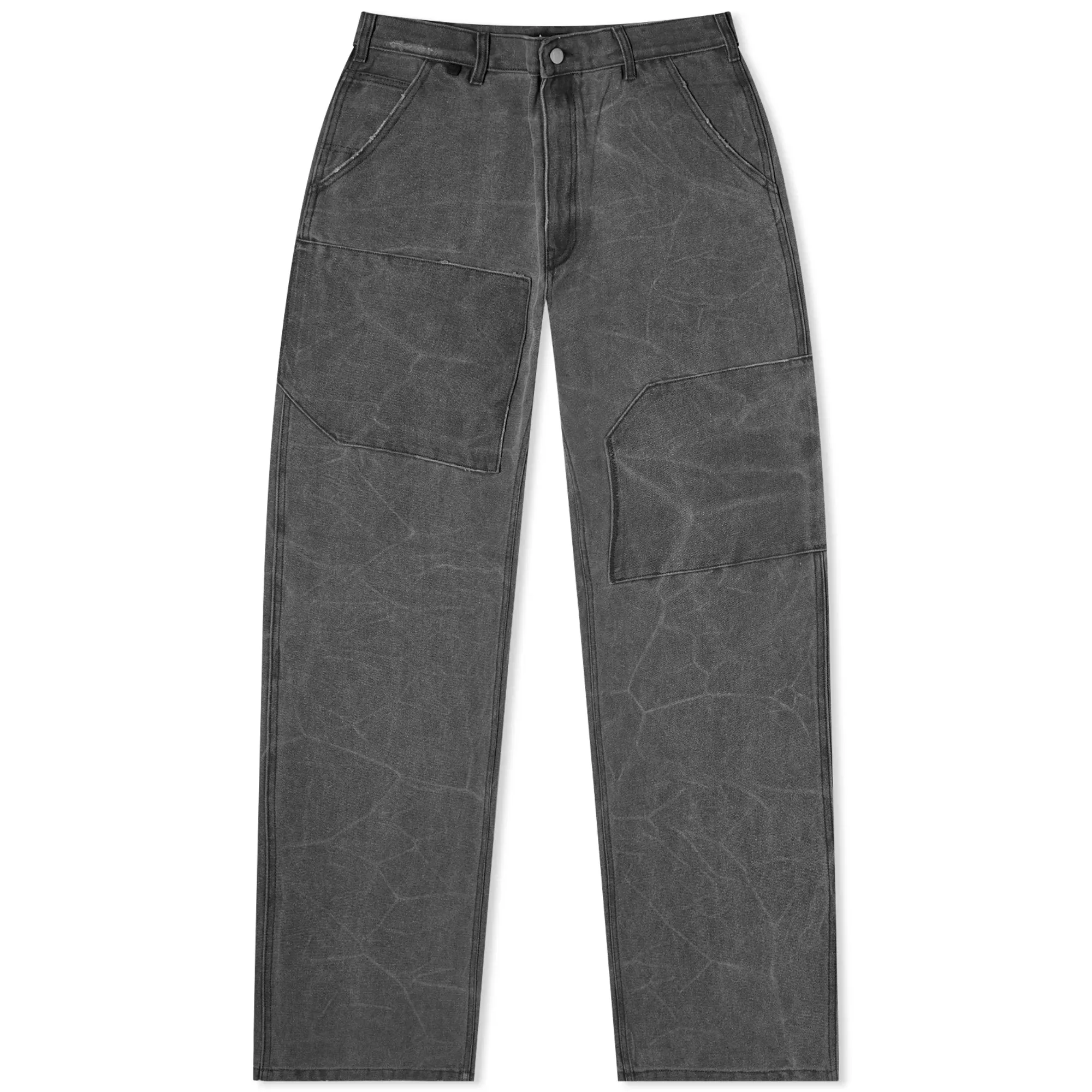 Acne Studios Men's Palma Patch Canvas Work Pants Carbon Grey