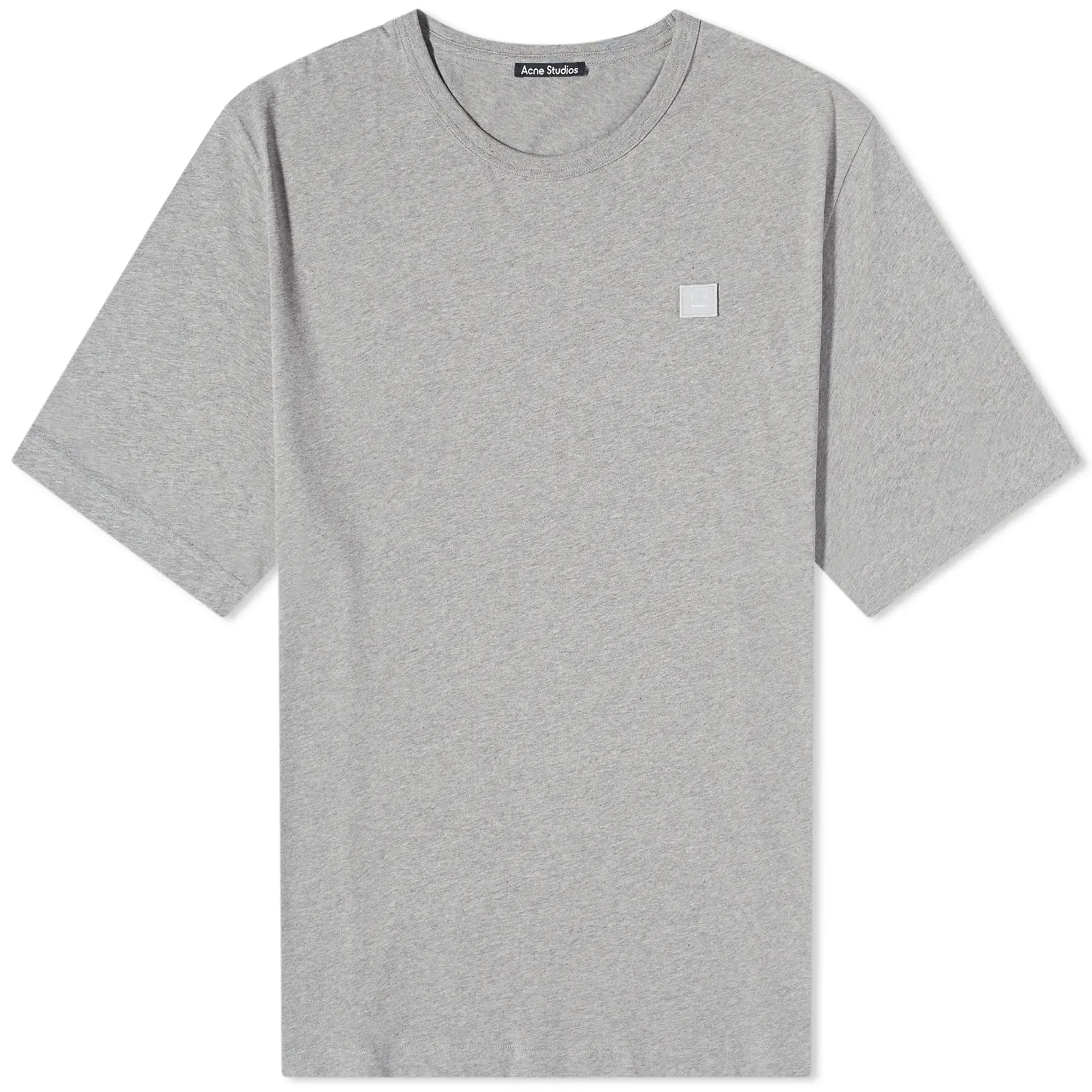 Acne Studios Exford Face T-Shirt Light Grey Melange