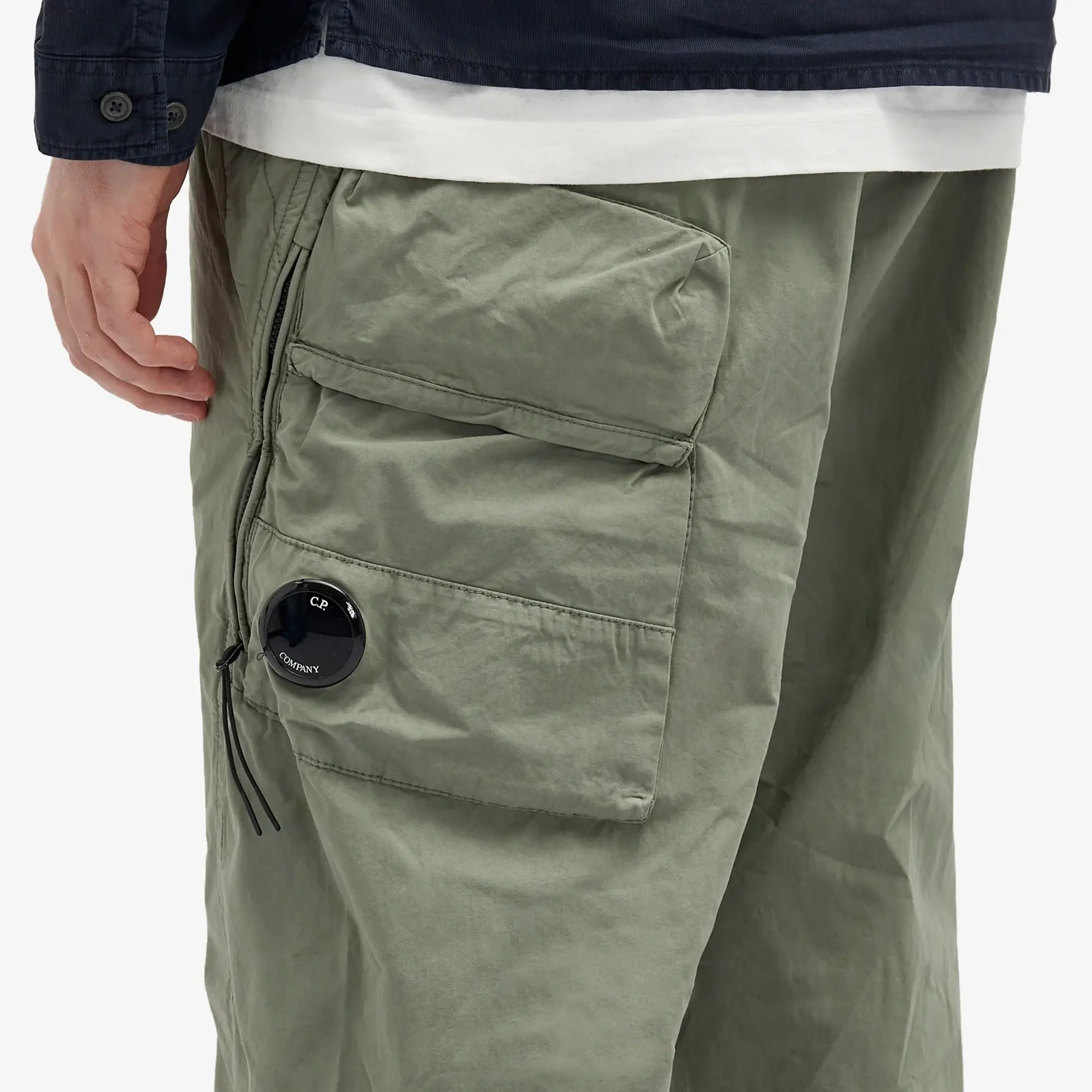 C.P. Company Men's Micro Reps Loose Utility Pants Agave Green