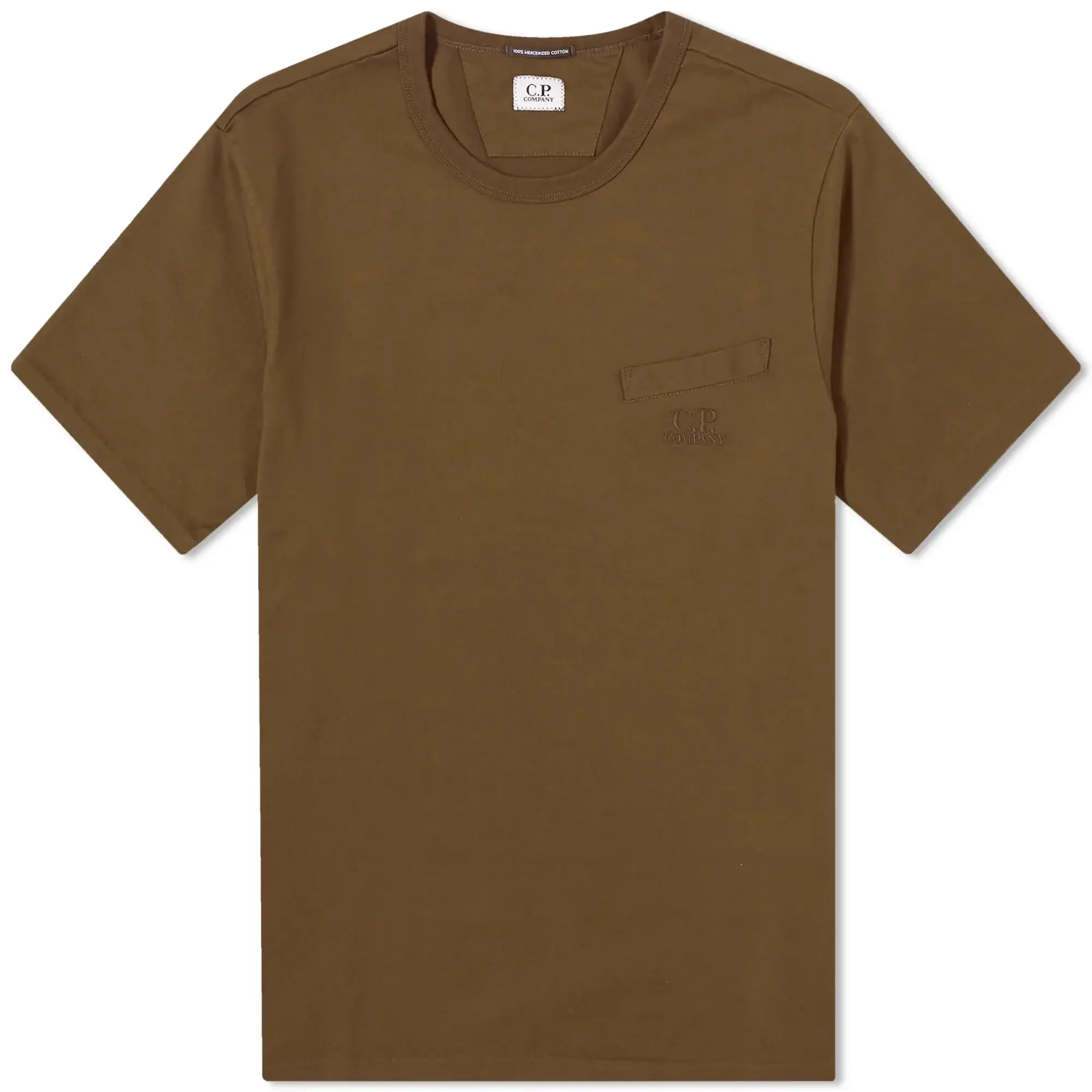 C.P. Company Men's 30/2 Mercerized Jersey Twisted Pocket T-Shirt Ivy Green