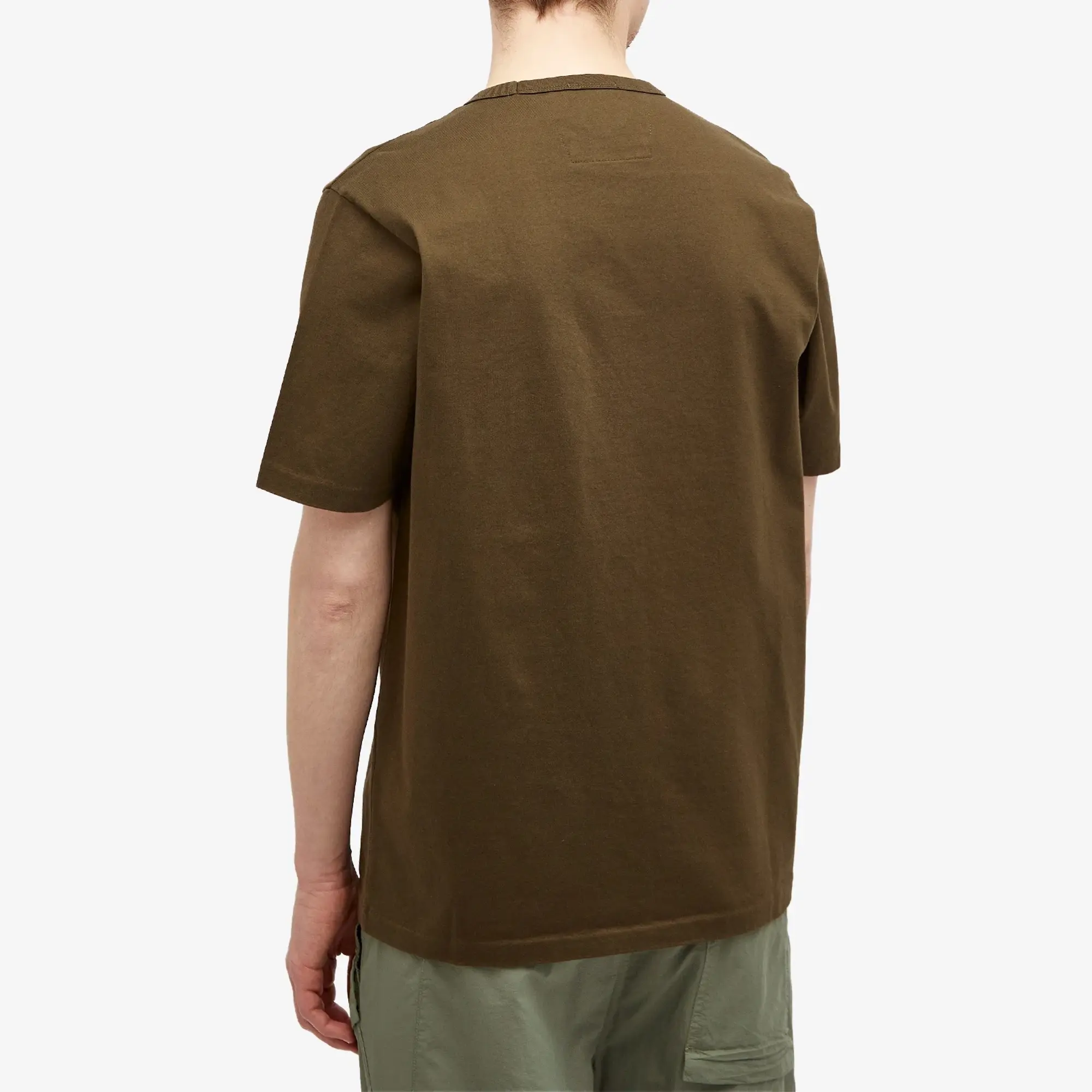 C.P. Company Men's 30/2 Mercerized Jersey Twisted Pocket T-Shirt Ivy Green