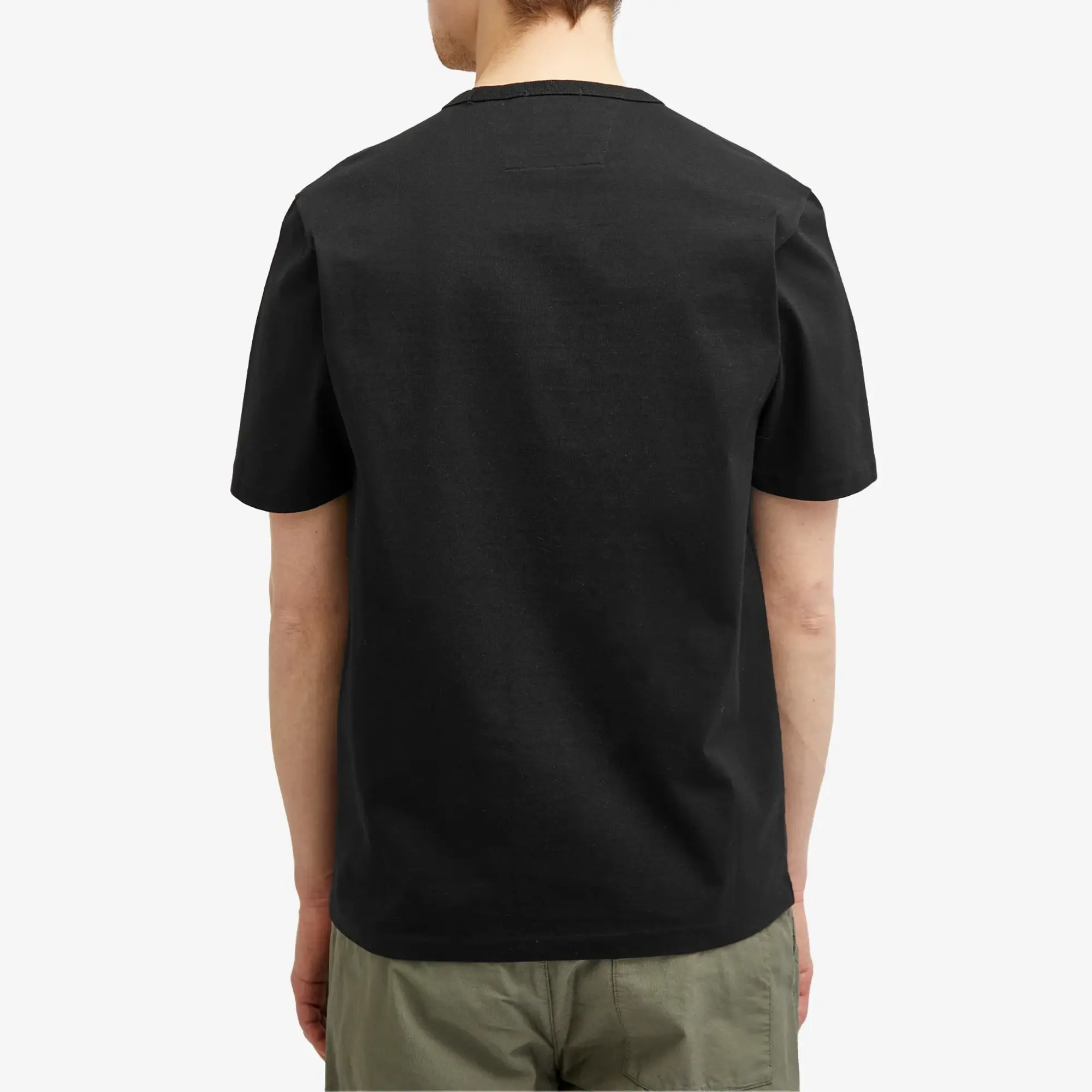 C.P. Company Men's 30/2 Mercerized Jersey Twisted Pocket T-Shirt Black