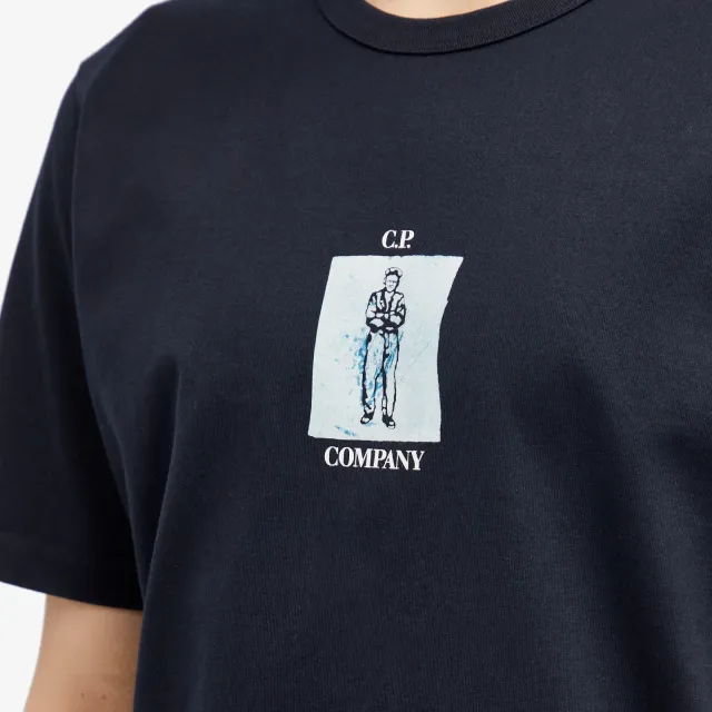 ★【CP COMPANY】★MERCERIZED JERSEY 30/2 GRAPHIC LOGO T★ C.P. Company Men's 30/2 Mercerized Jersey Twisted British