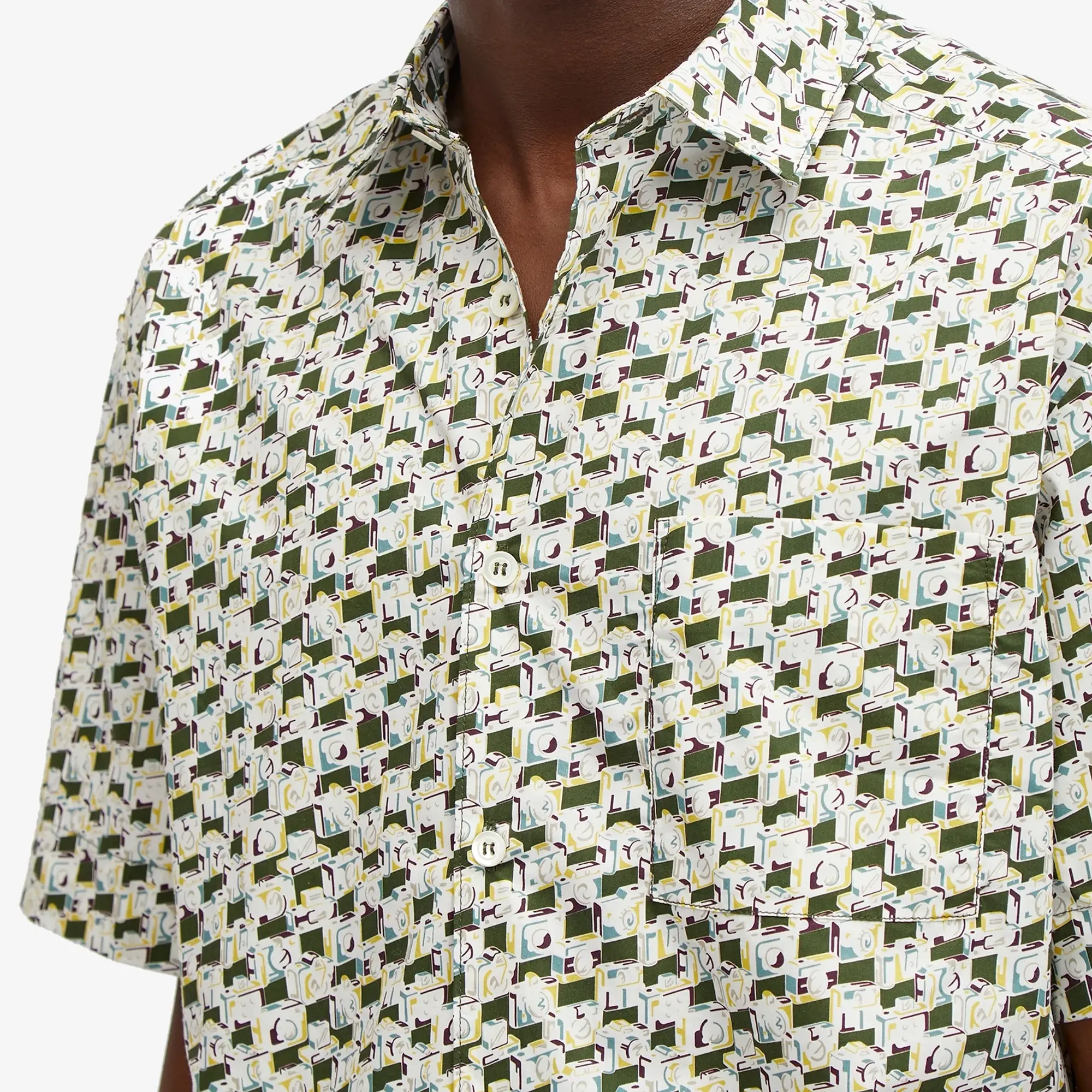 A.P.C. Men's Ross Short Sleeve Shirt Dark Green