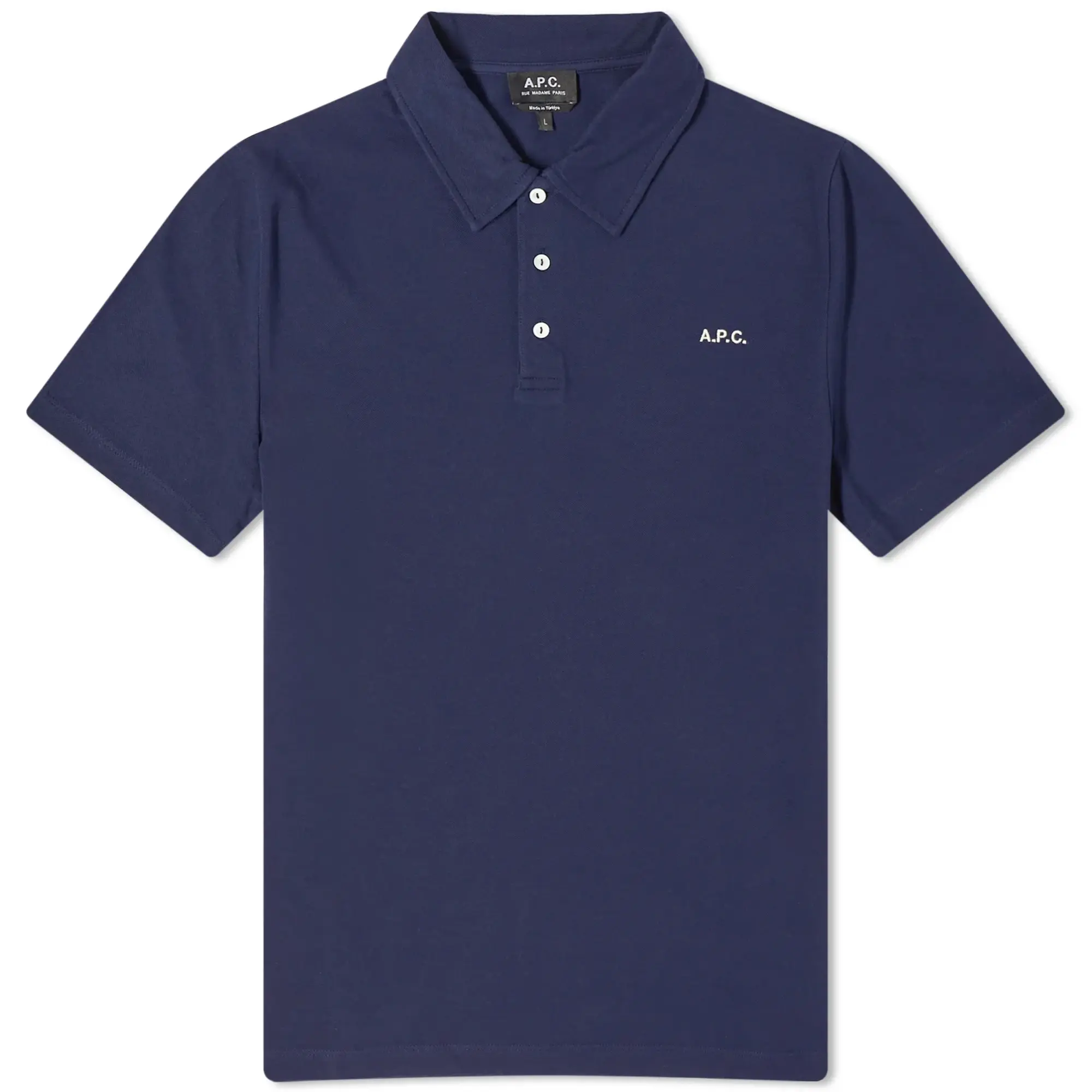 A.P.C. Men's Carter Logo Polo Dark Navy