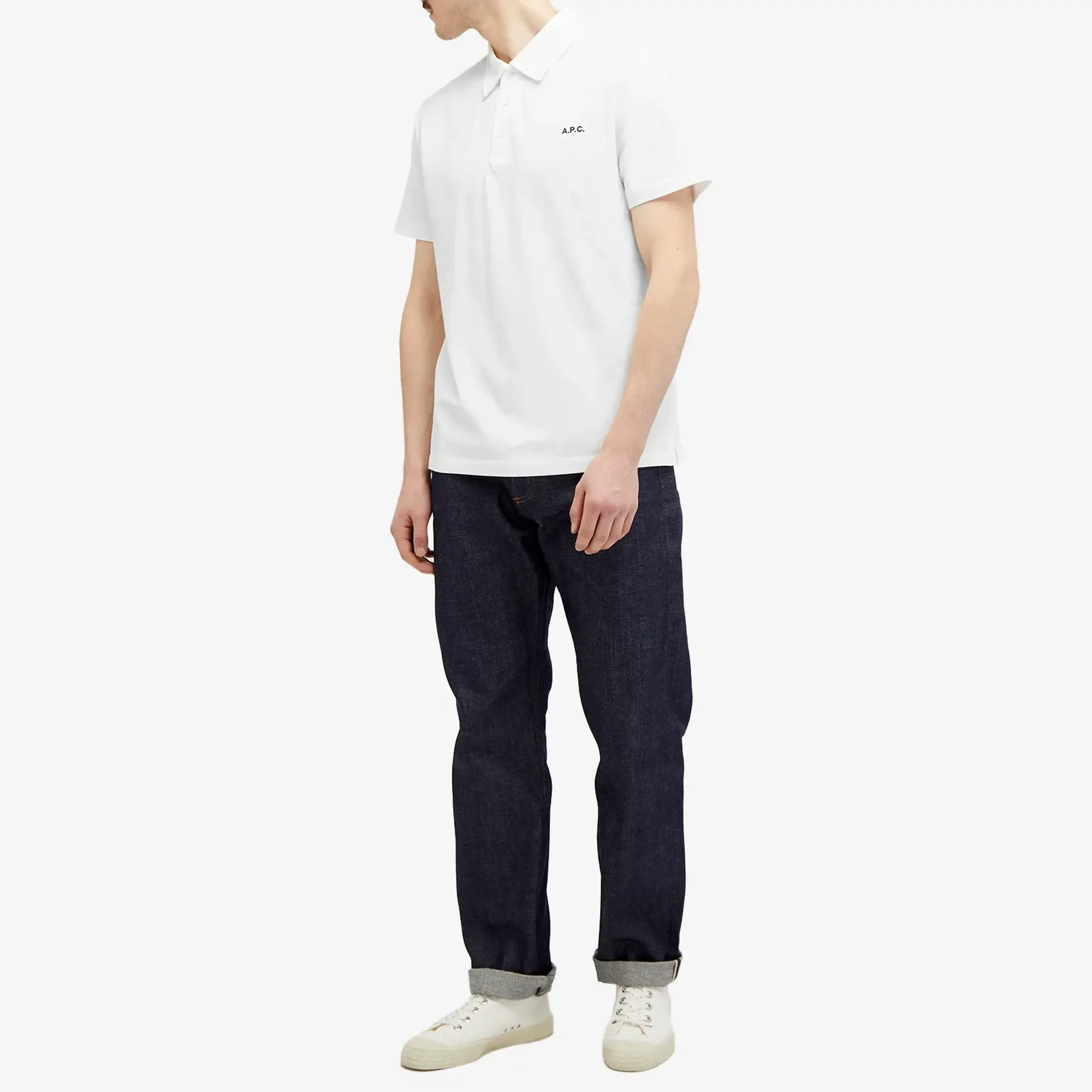 A.P.C. Men's Carter Logo Polo White