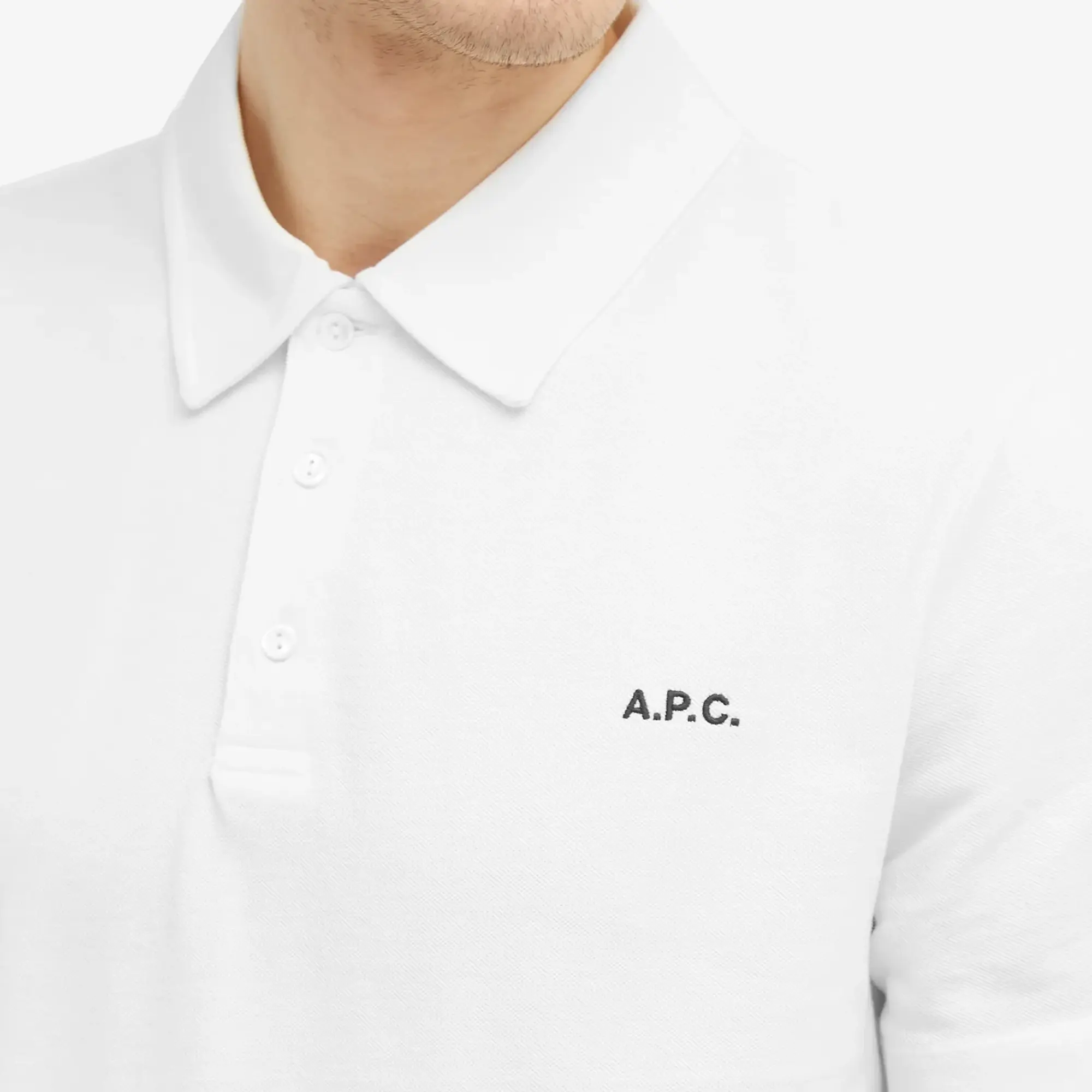 A.P.C. Men's Carter Logo Polo White