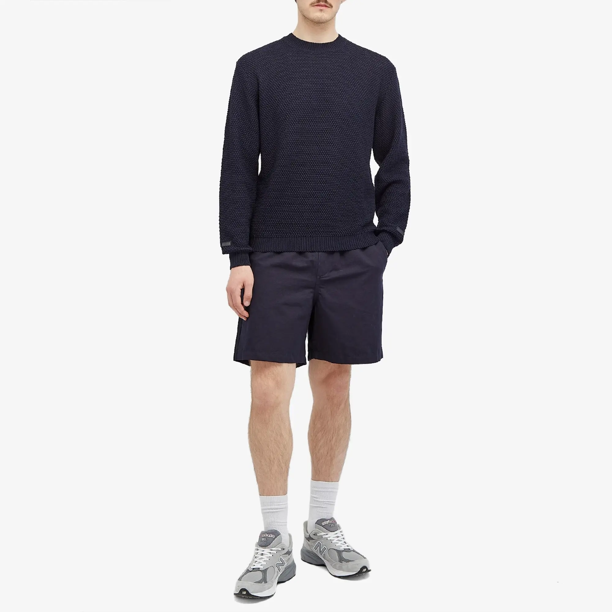 A.P.C. Men's x JJJJound Crew Knit Sweat Dark Navy