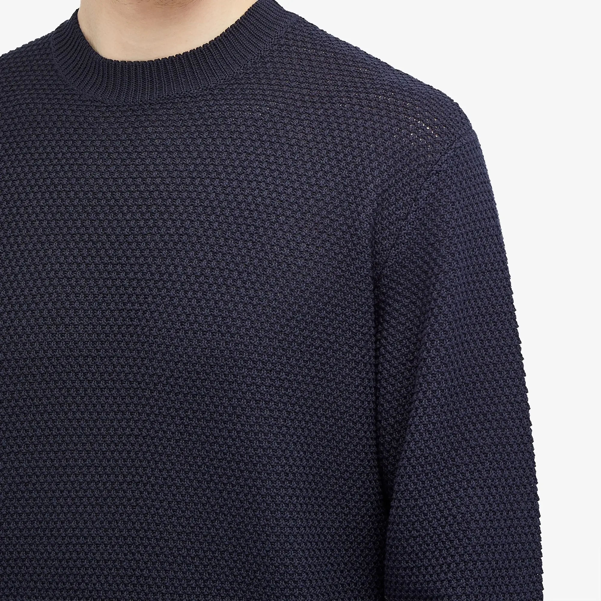 A.P.C. Men's x JJJJound Crew Knit Sweat Dark Navy