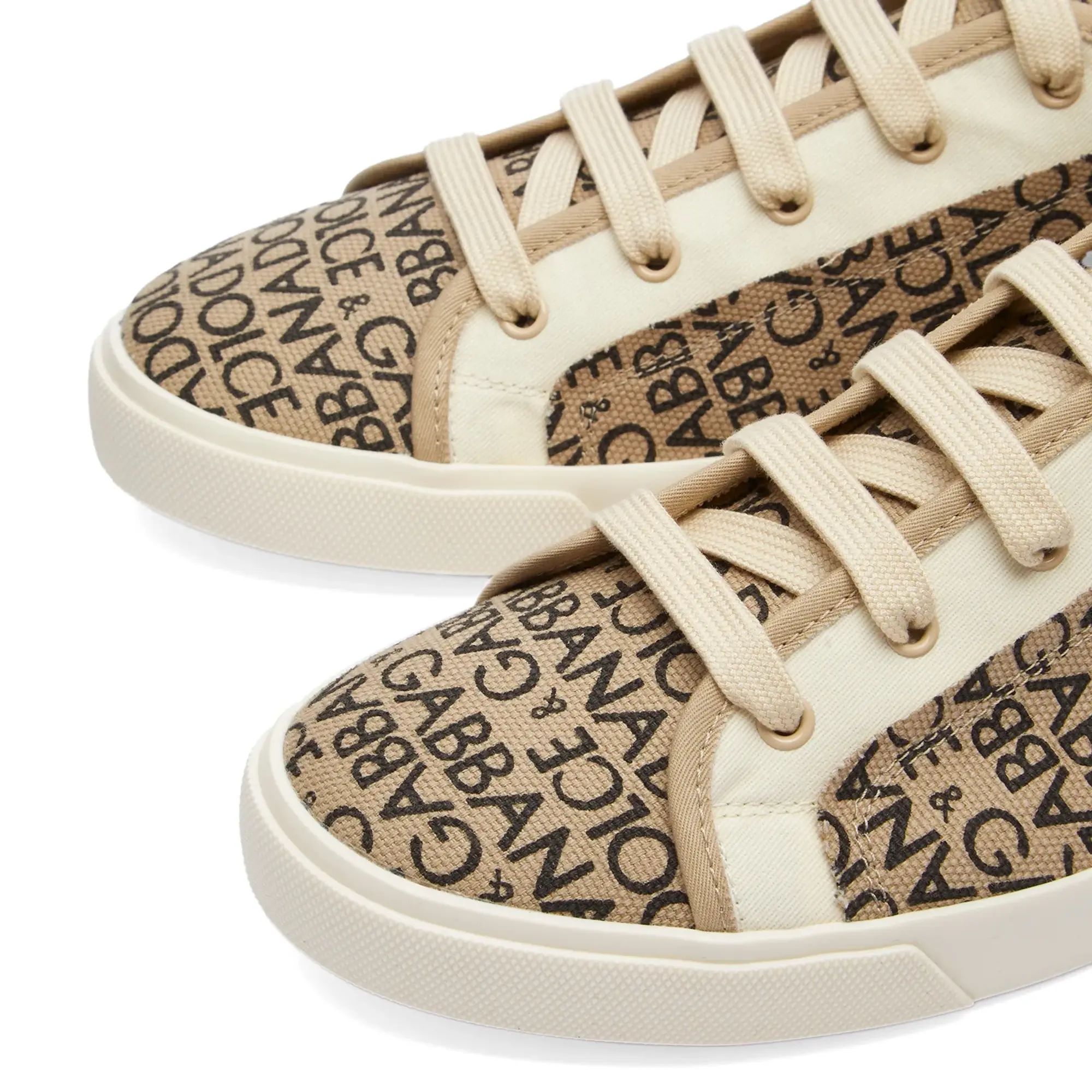 Dolce & Gabbana Men's Portofino Vintage Sneaker Beige