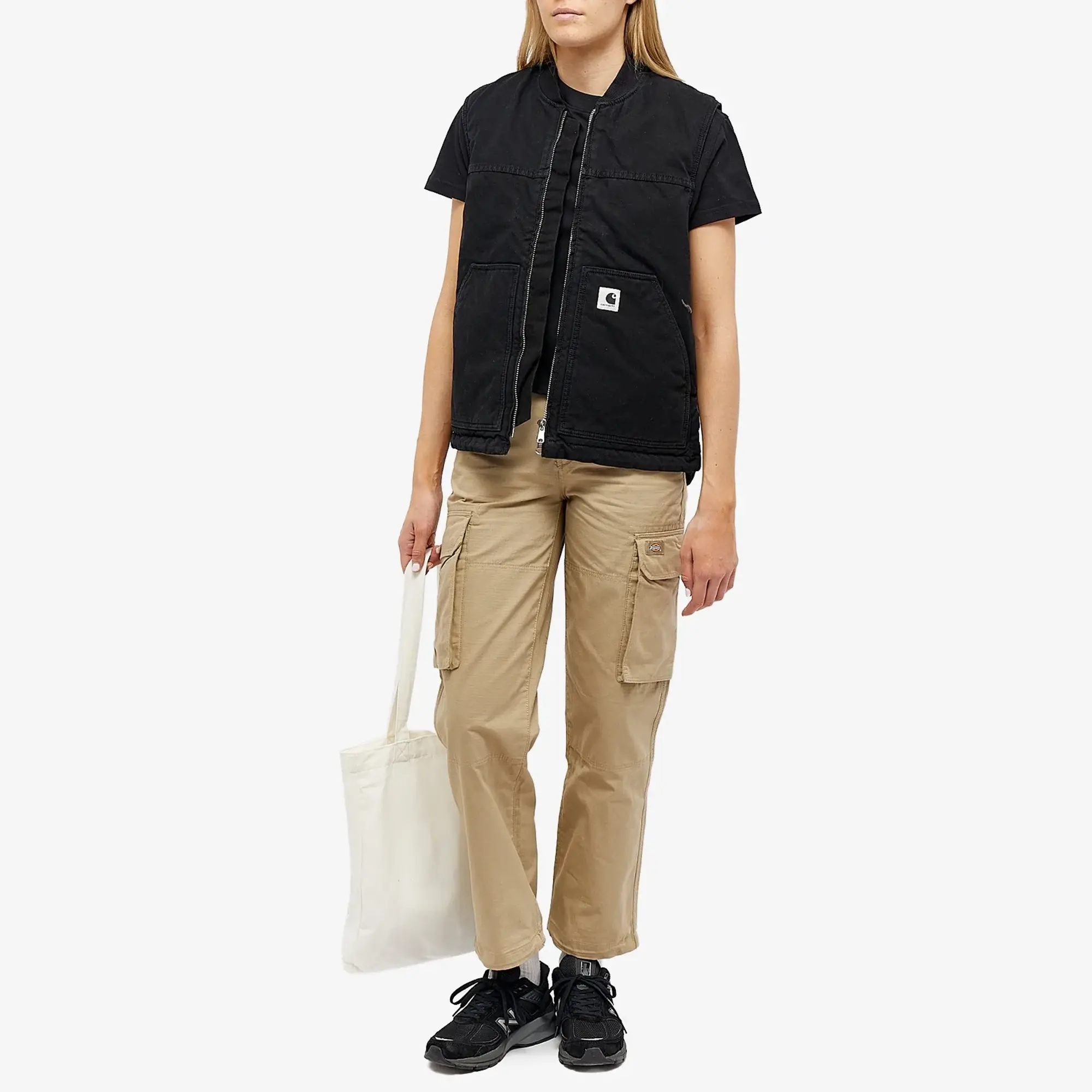 Dickies Hooper Bay Straight Leg Cargo Trousers In Beige-Green