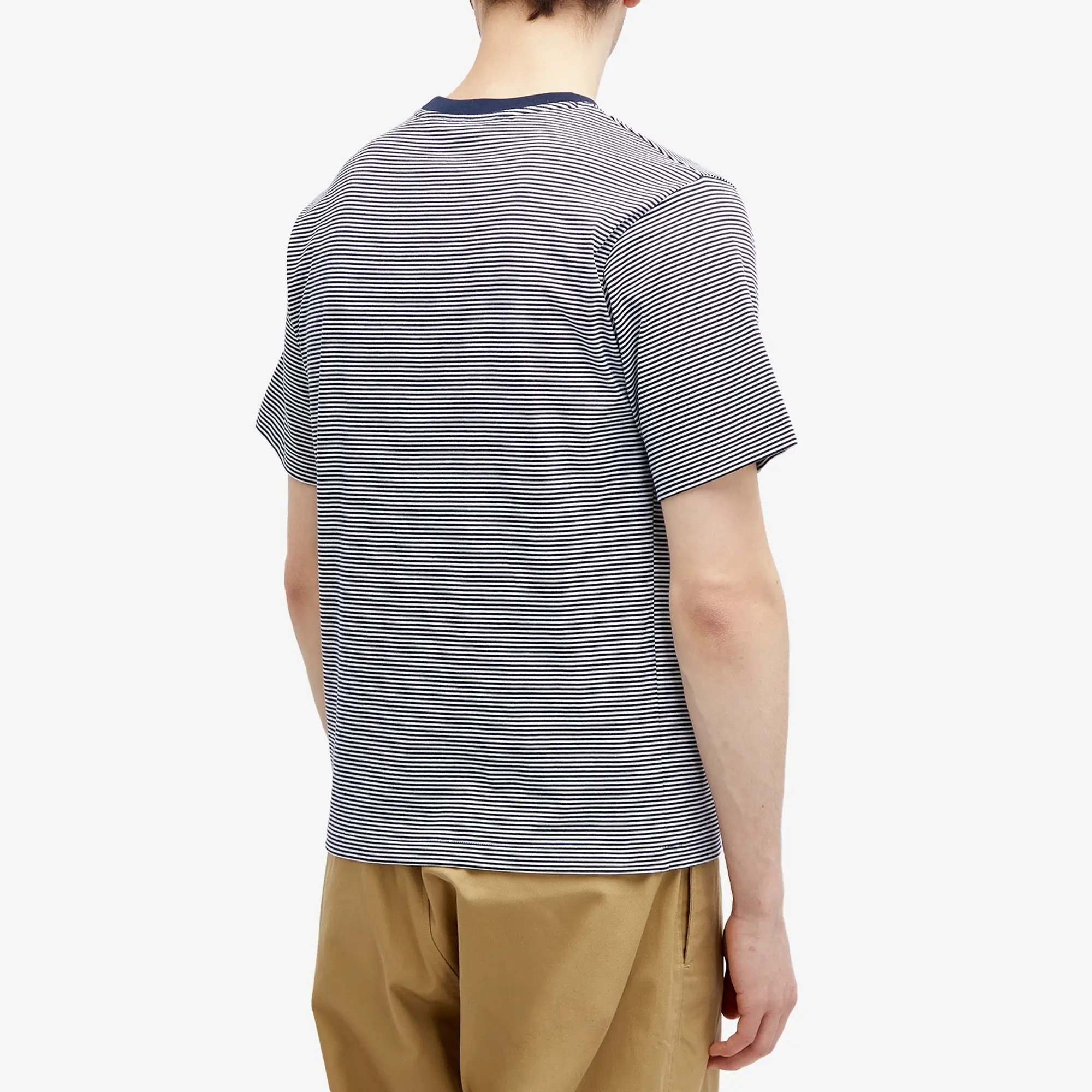 Quick Danton Men's Fine Stripe T-Shirt Navy/White