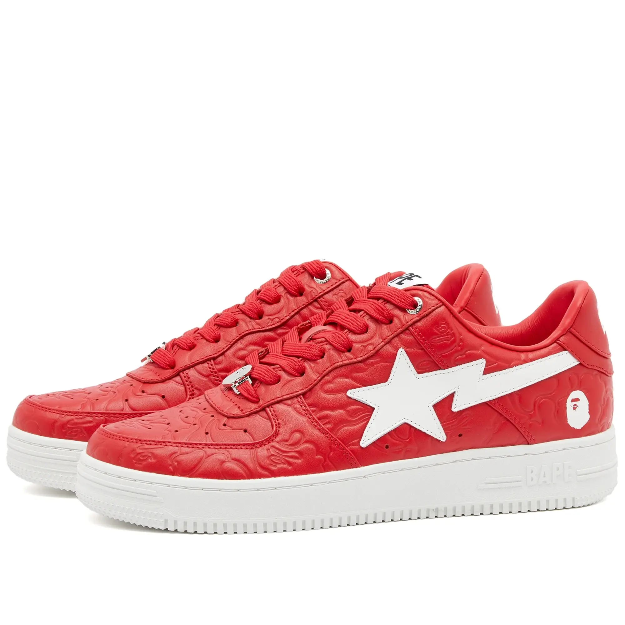 A Bathing Ape Men's Bape Sta #3 Sneaker Red