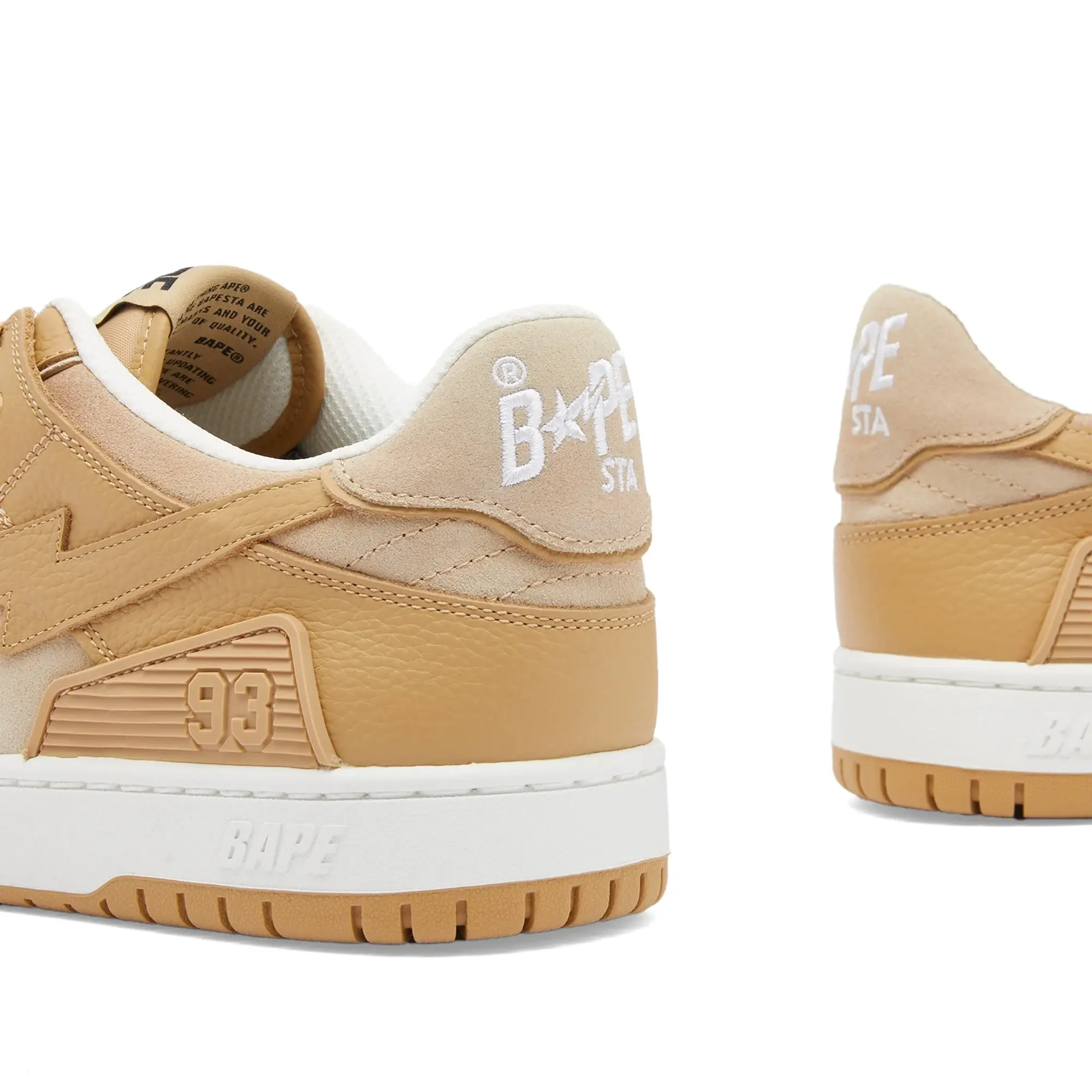 A Bathing Ape Men's Bape Sk8 Sta #4 Sneaker Beige