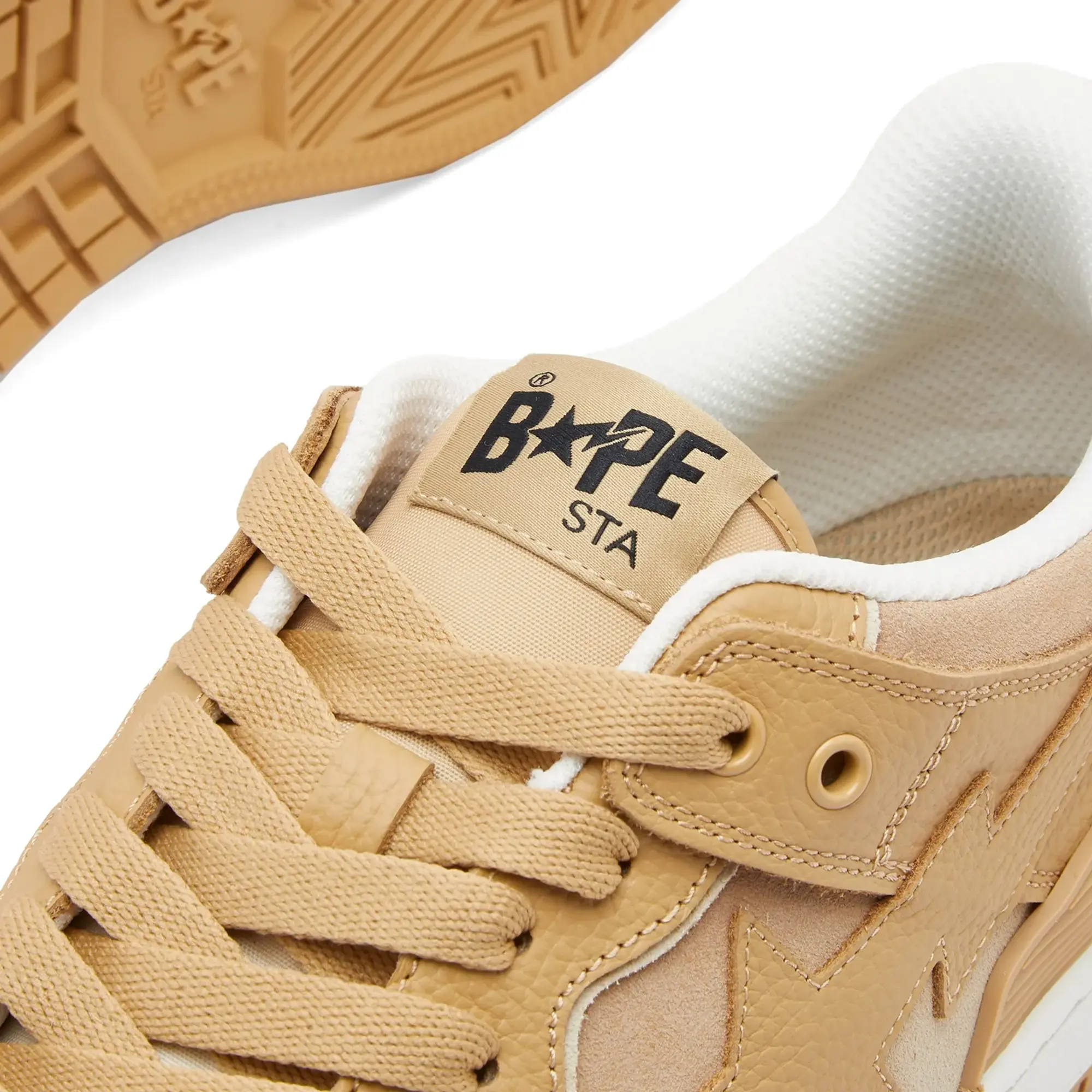 A Bathing Ape Men's Bape Sk8 Sta #4 Sneaker Beige