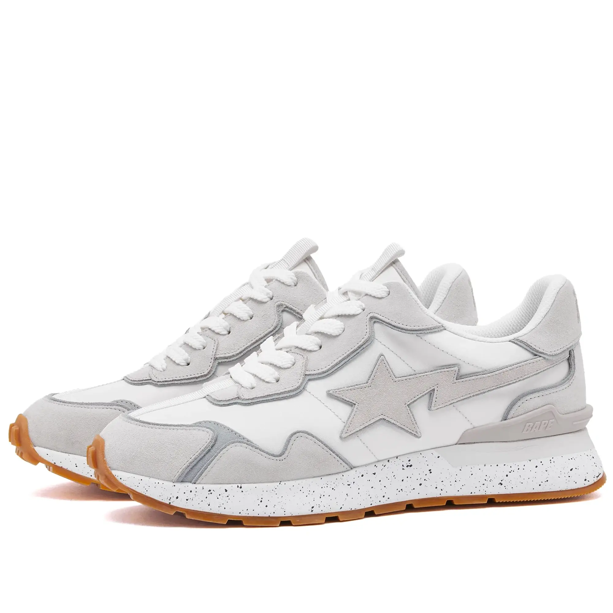 A Bathing Ape Men's Road Sta Express #1 Sneaker White