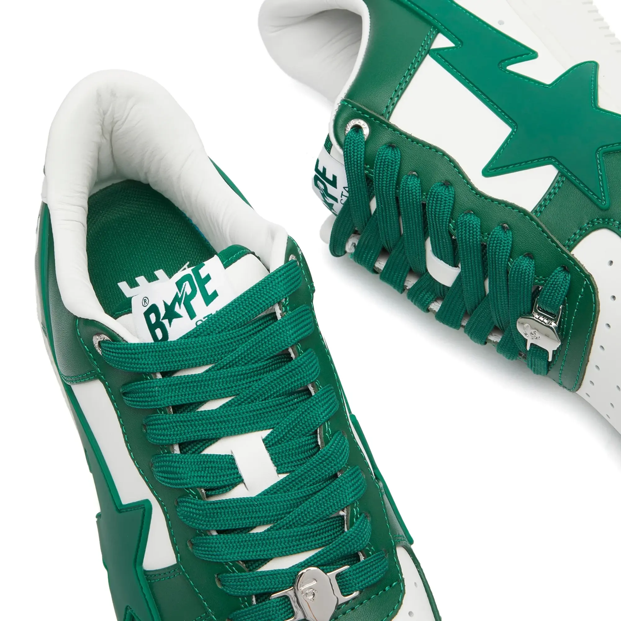 A Bathing Ape Men's BAPE Sta Enlarged Sneaker Green