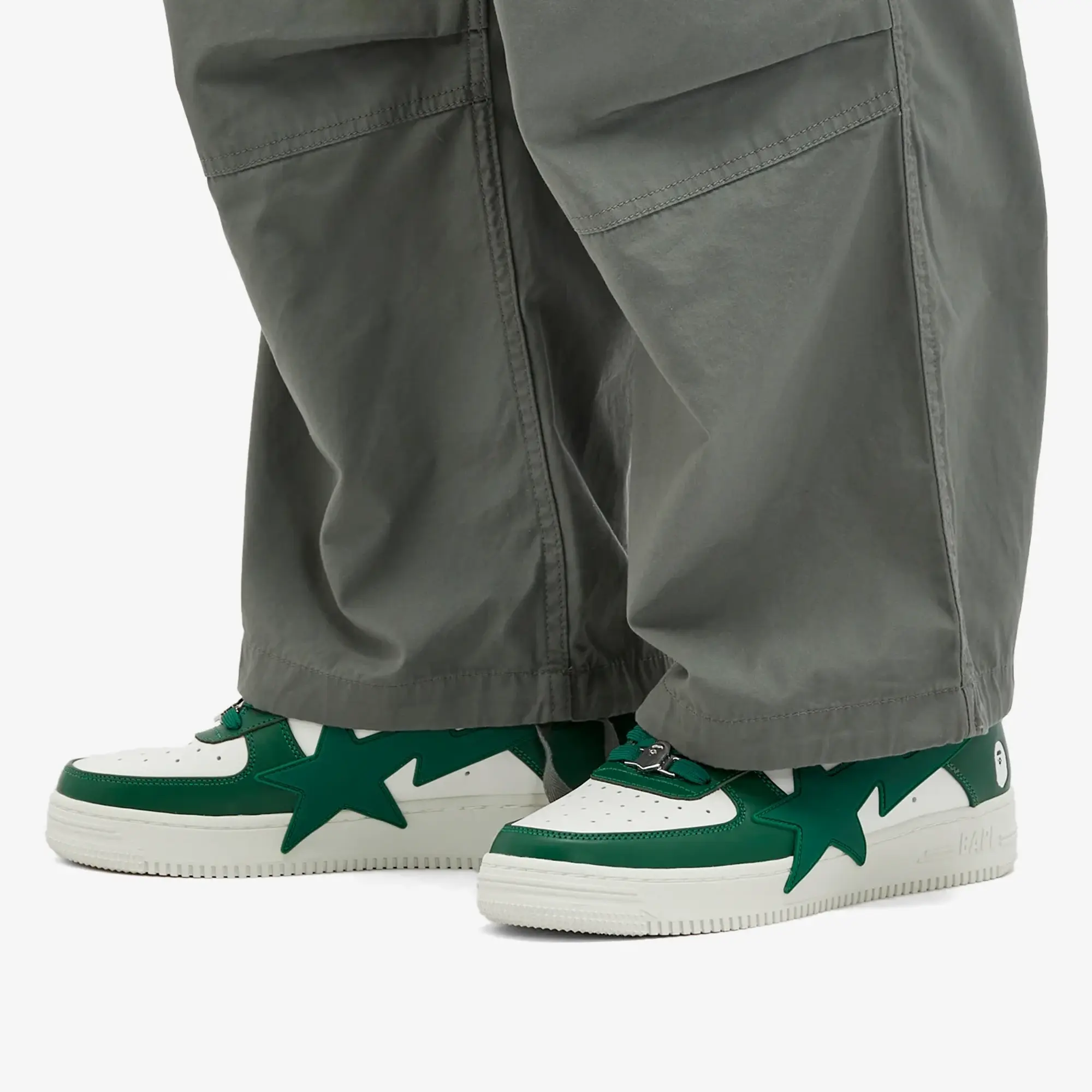 A Bathing Ape Men's BAPE Sta Enlarged Sneaker Green