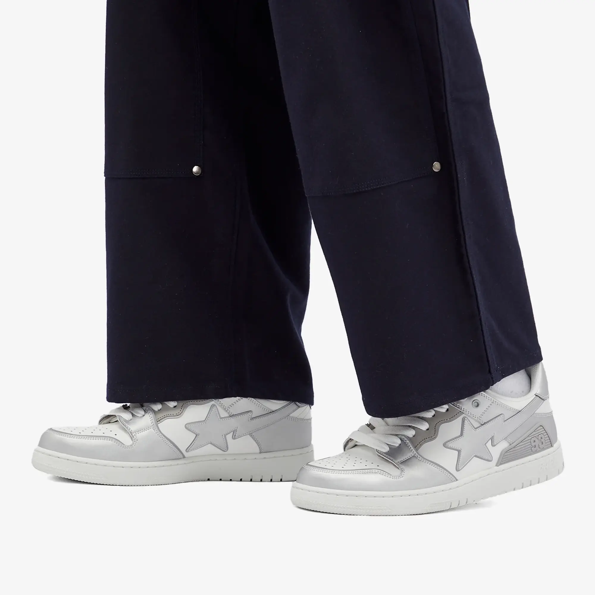 A Bathing Ape Men's SK8 Sta Sneaker White