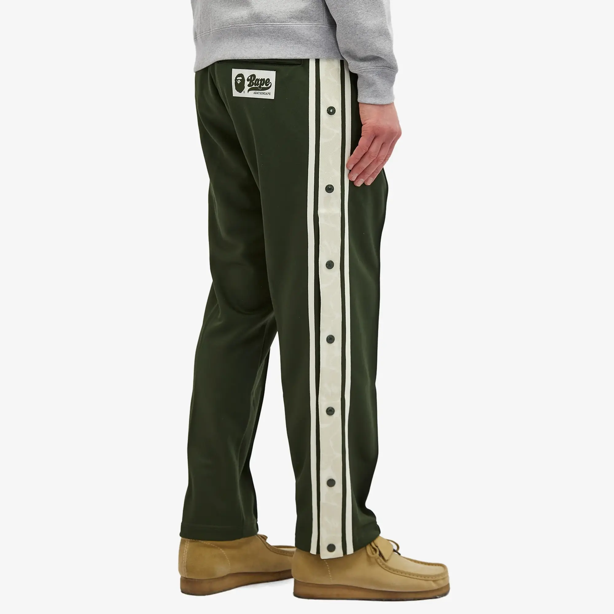 A Bathing Ape Men's Jersey Track Pants Green