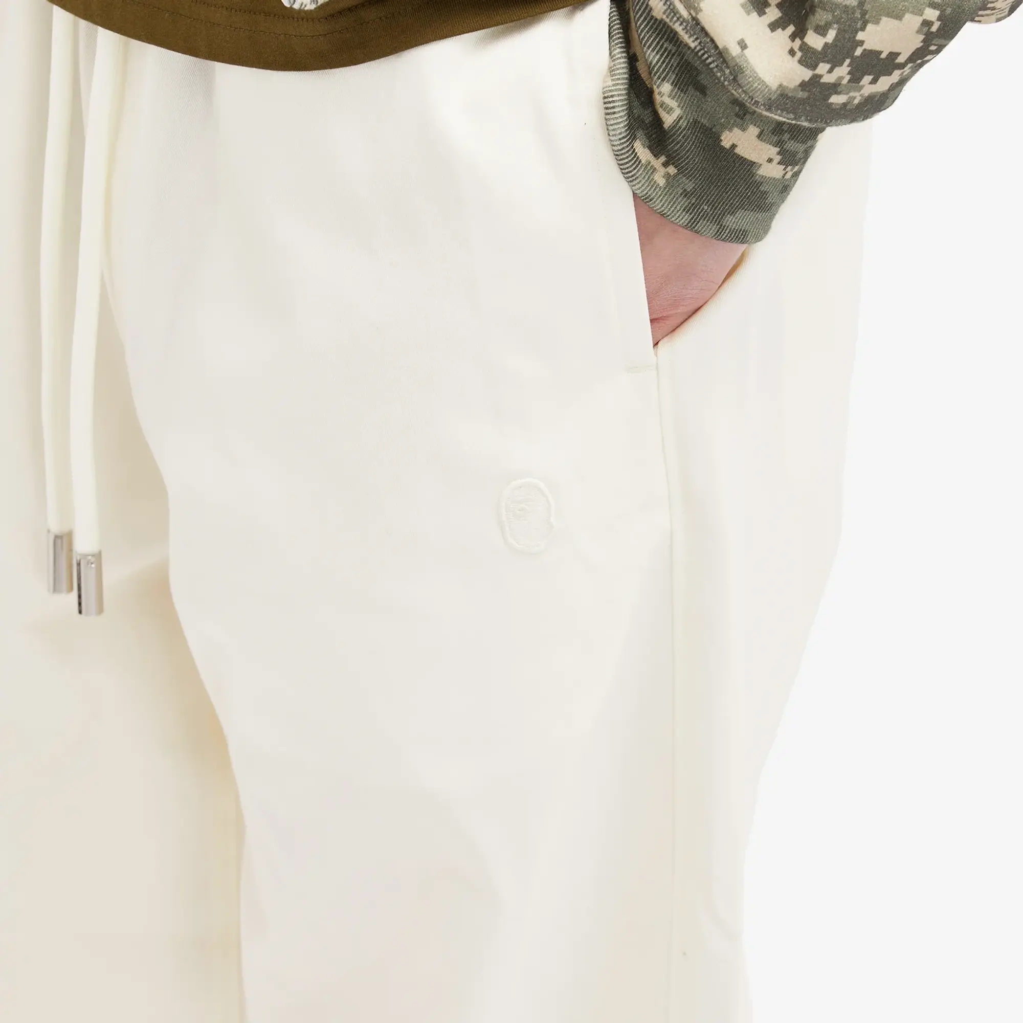 A Bathing Ape Men's One Point Easy Chino Pants Ivory