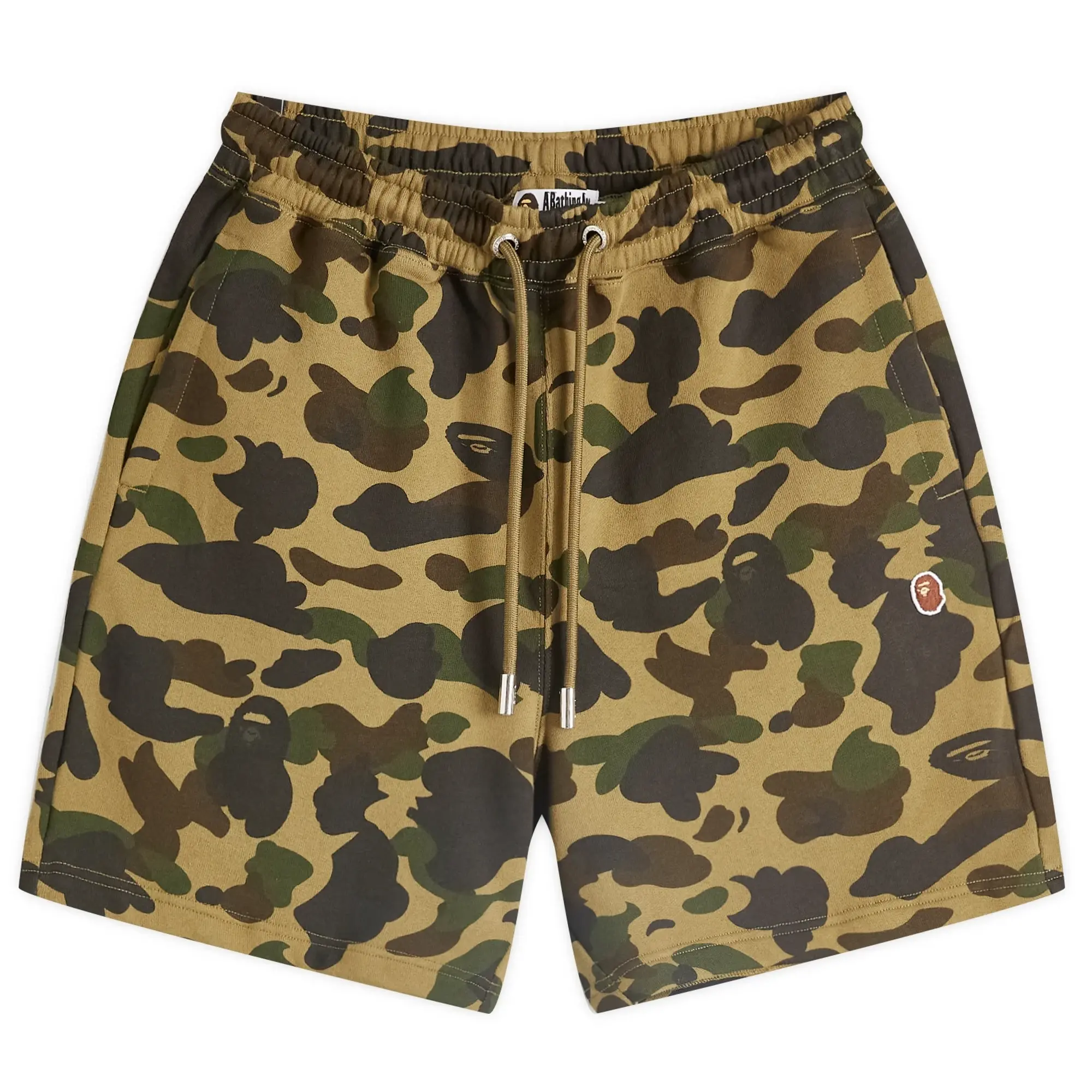 A Bathing Ape Men's 1st Camo One Point Sweat Short Green